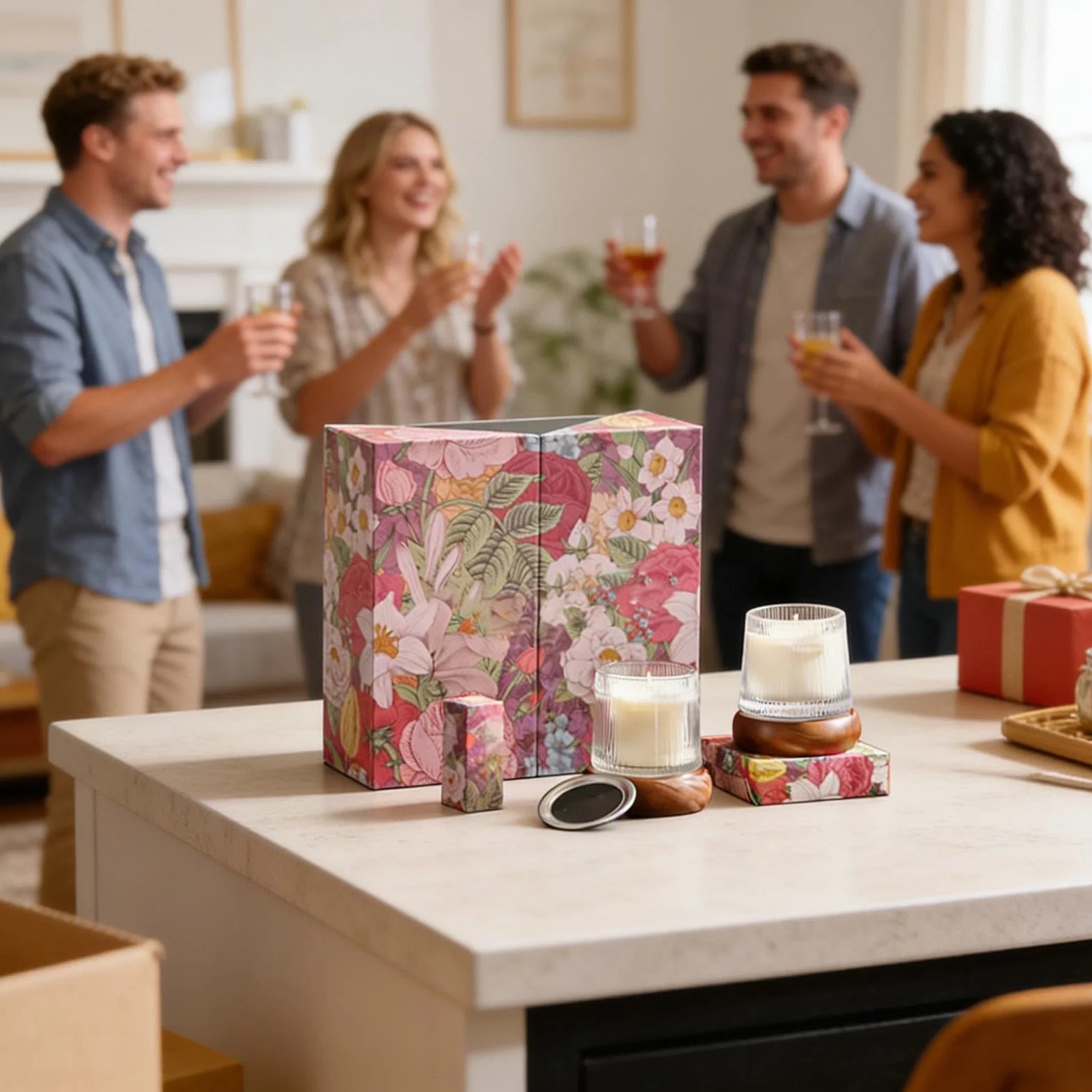 Aromaterapia con soja natural, ambiente relajante y calmante para , 135 g x2 + autonomía de 35 horas, de regalo incluida tarjeta de felicitación, base