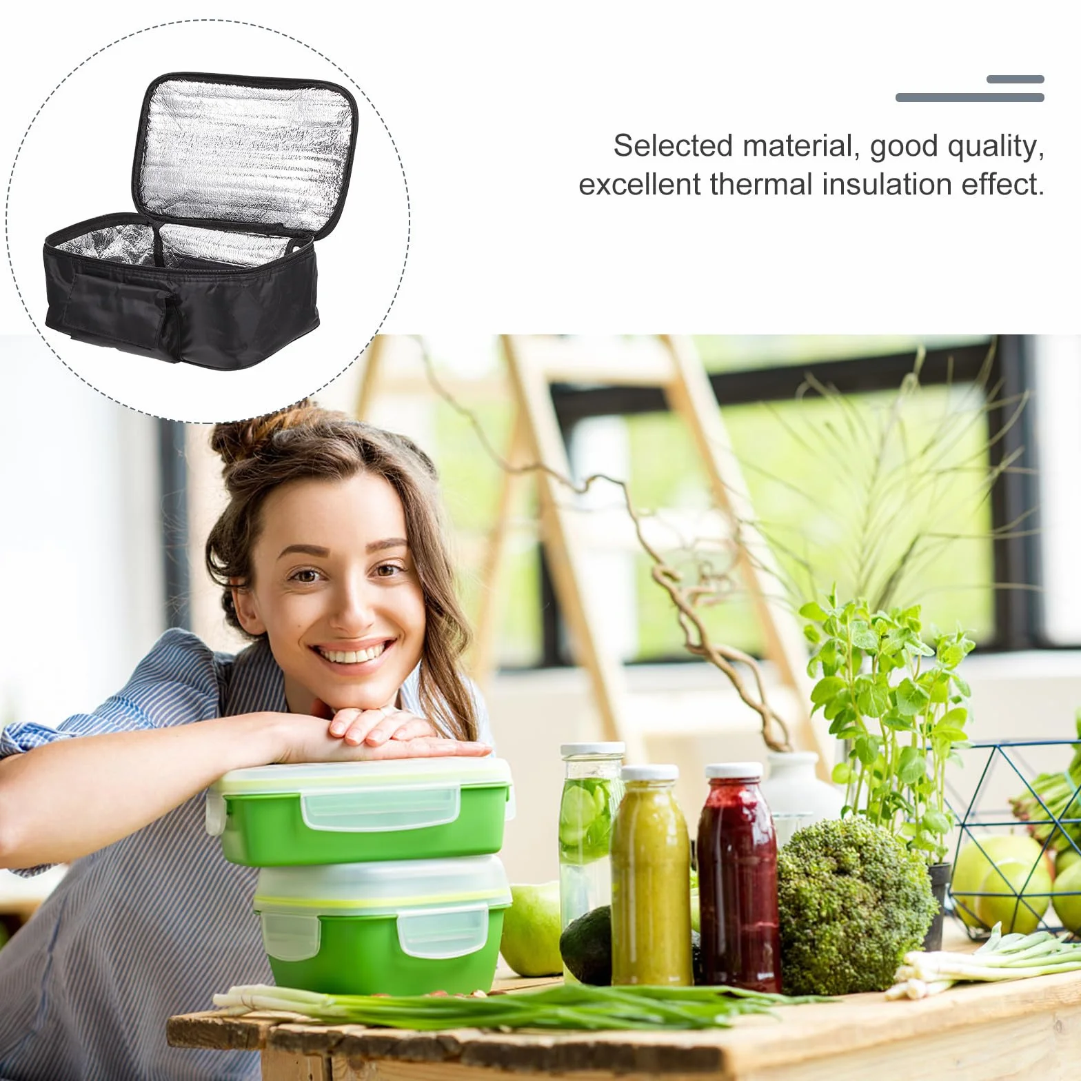 Bolsa Térmica para Almuerzo Aislamiento de Aluminio y Tela Oxford, Bolsa Portátil para Alimentos y Comida para Llevar, para Parques y Comidas Casa