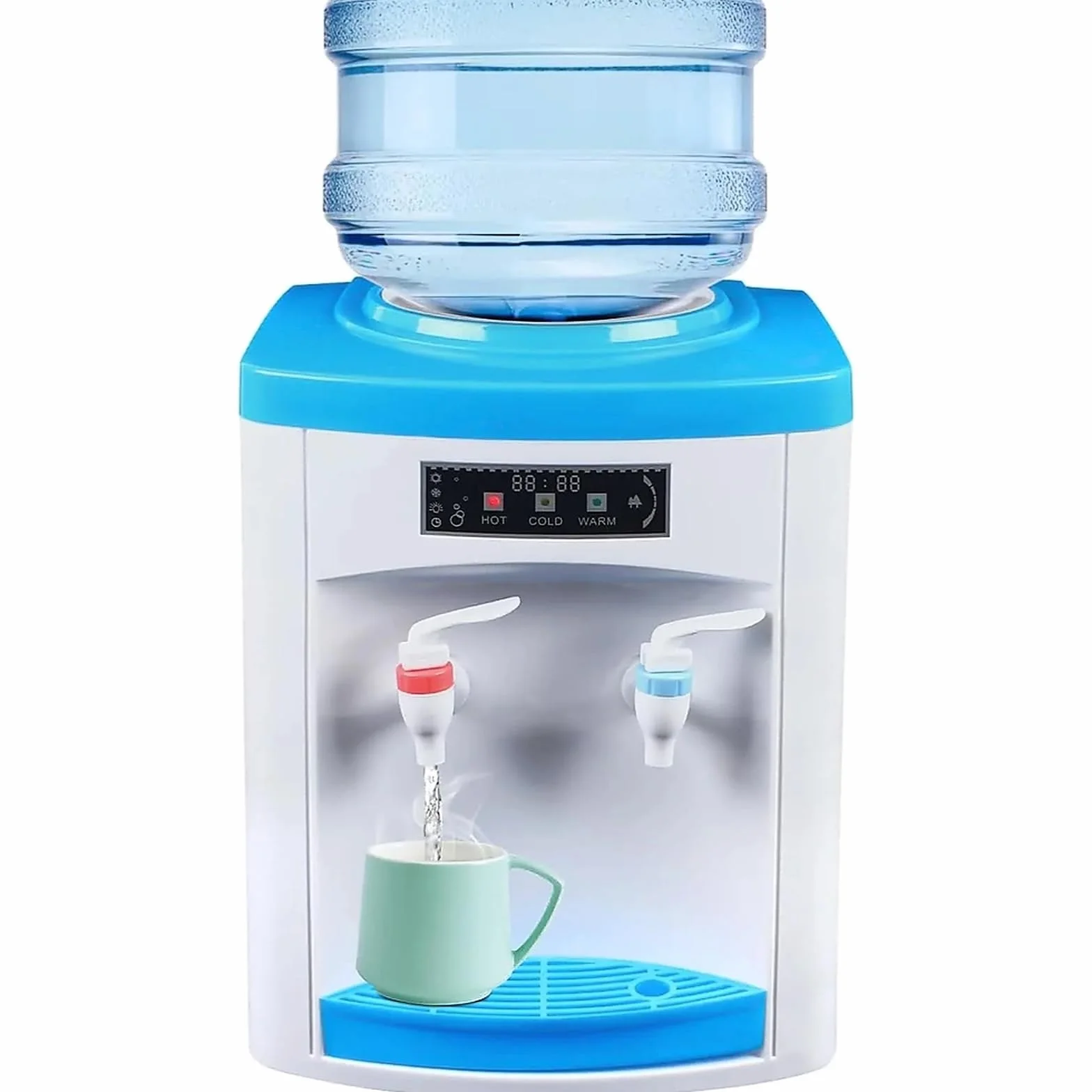 Dispensador de agua fría y caliente eléctrico 550 W para garrafas 4,5–18,9 L – compacto de mesa (sin cubo)