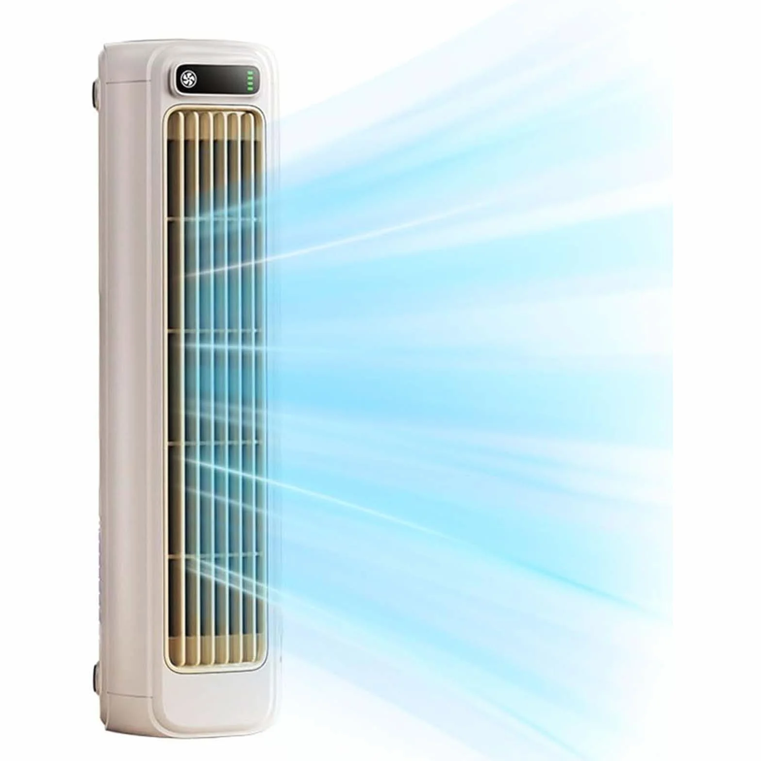 Aire acondicionado portátil, ventilador de torre de escritorio con pantalla táctil LED, 3 velocidades, enfriador de aire para habitación y patio