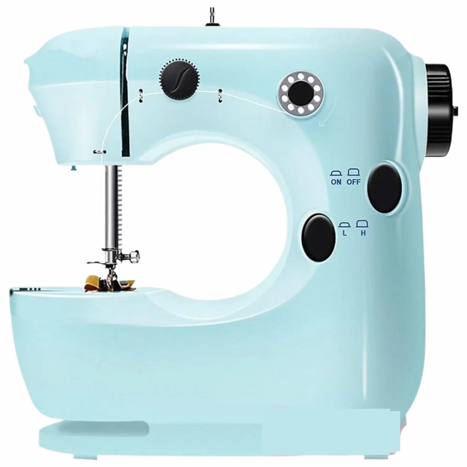 Máquina de Coser, Máquina de coser eléctrica portátil con luz nocturna, kit de máquina de coser multifunción con pedal recto for el hogar