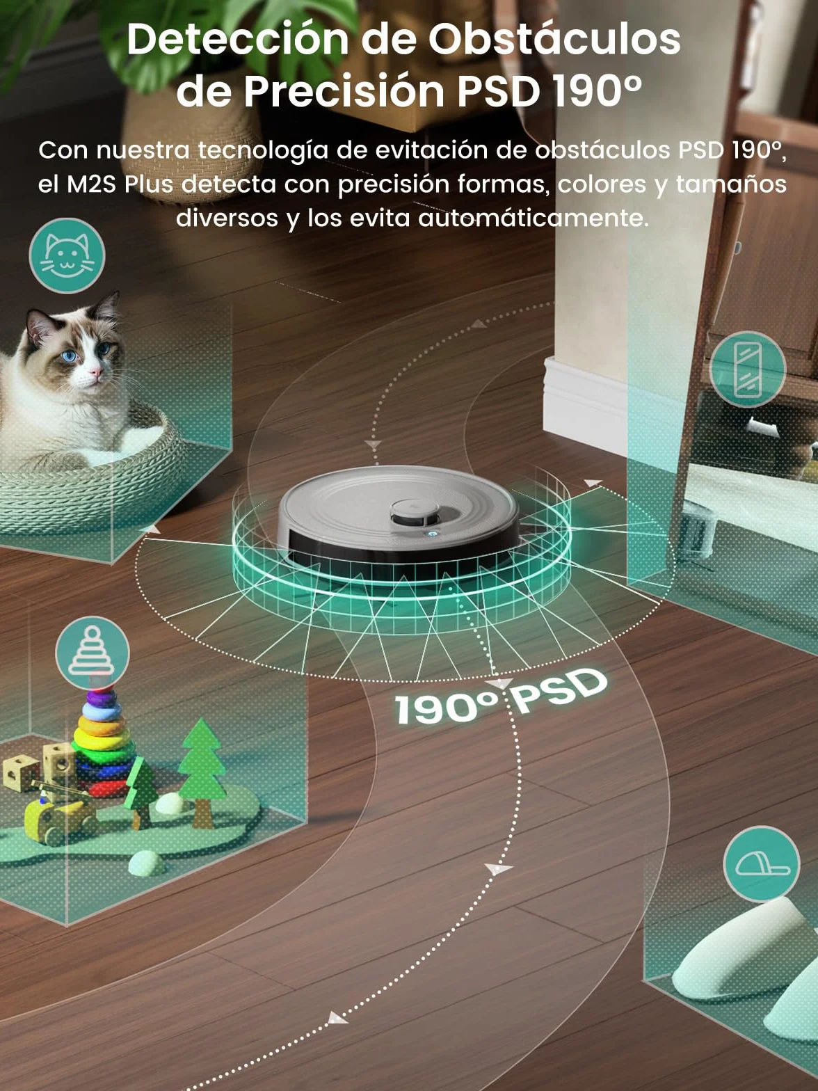 Lefant M2S Plus Robot Aspirador y Fregasuelos 10 000pa