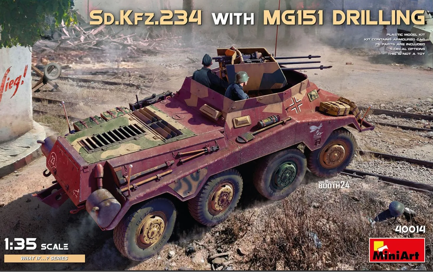 Miniart 40014 1:35 DT. SD.Kfz.234 m. MG151 Perforación - reproducción Fiel, modelismo, Kit de plástico, Manualidades, Hobby, Pegar, modelismo, ensamblar