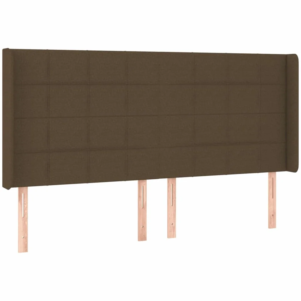 Cabecero de cama LED marrón oscuro, 203 x 16 x 118/128 cm, altura ajustable con tiras LED coloridas, acolchado transpirable, cabecero para jóvenes y adultos en el dormitorio