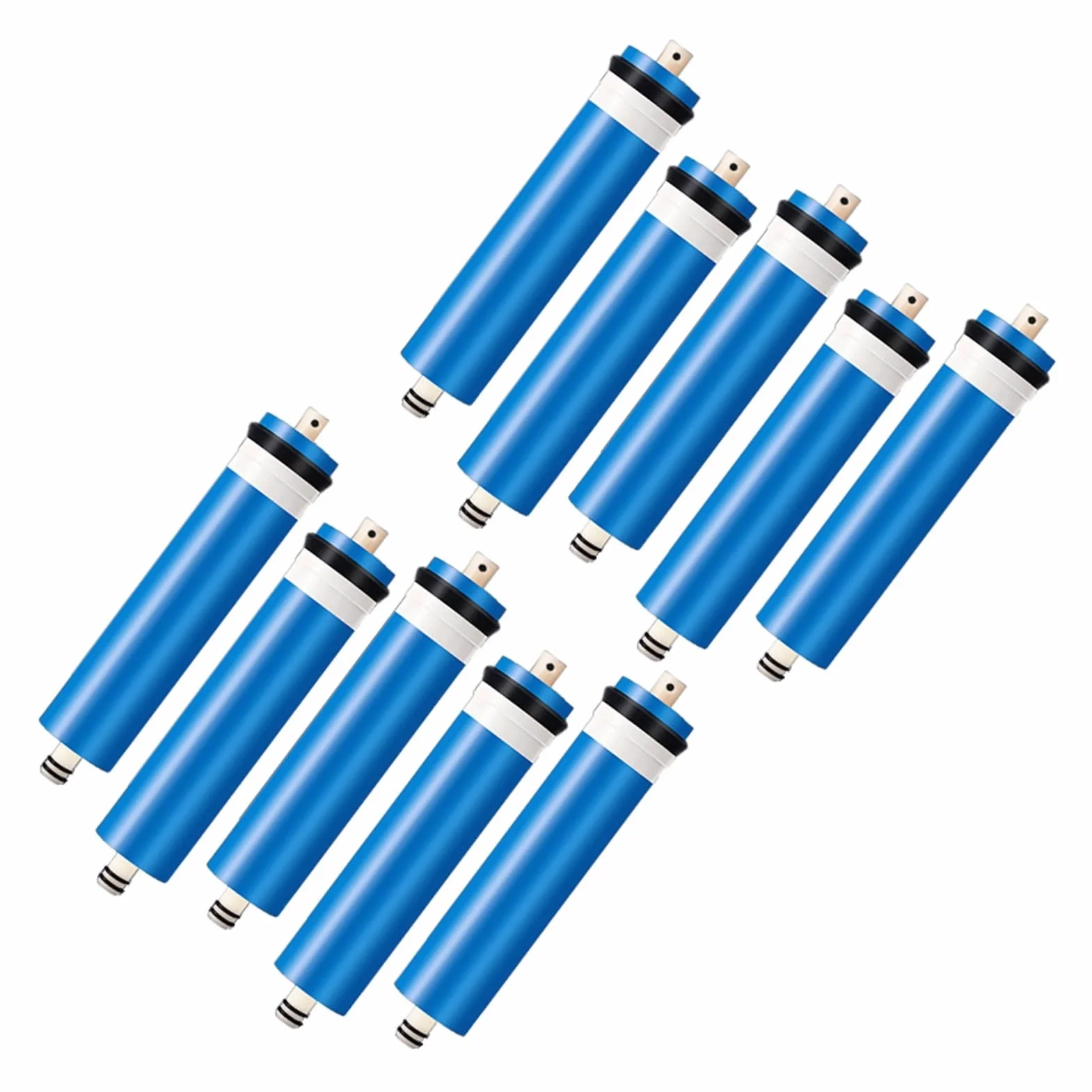 Membrana de ósmosis inversa corta 2010-100 GPD tratamiento, 256 x 47 mm, 10 unidades en el sabor del agua. Fácil instalación