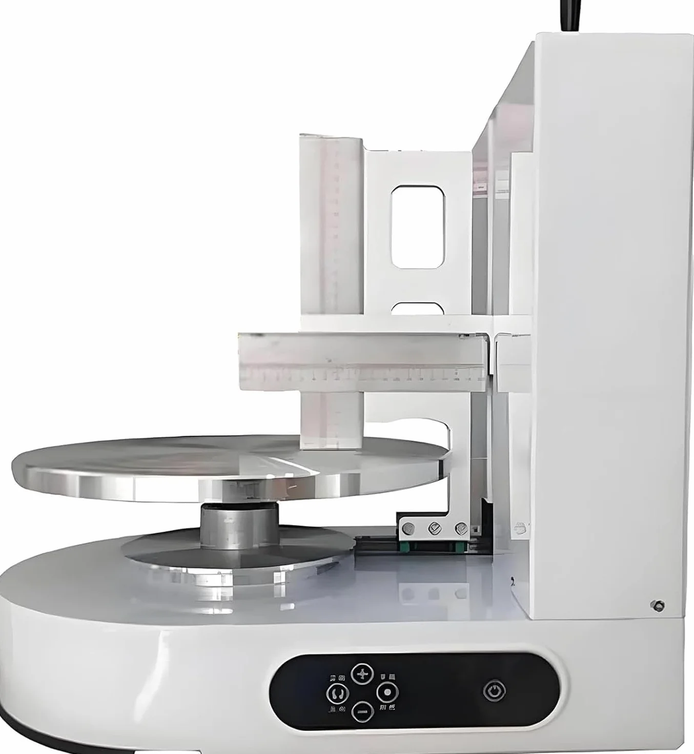 Máquina para Decorar Pasteles Formación Hielo para Tartas Cumpleaños, Máquina Alisadora,Bajo Ruido Raspador Tartas Ajustable,Plato Giratorio con Ajustable