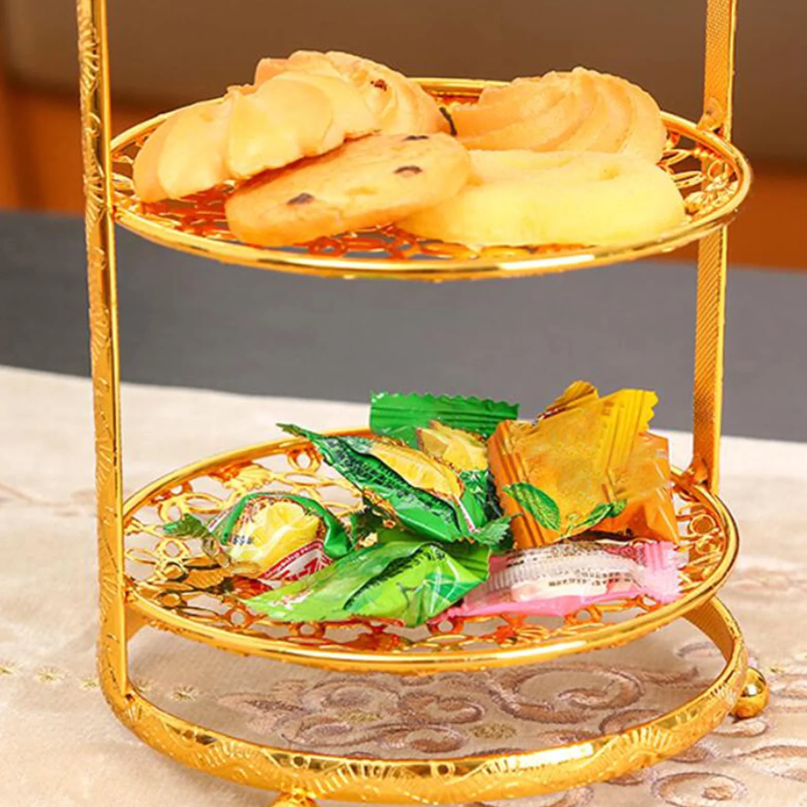 Soporte para Tartas de Hierro Decorativo, Bandeja Moderna para Tartas, vajilla de exhibición para Eventos, Fiestas, Bodas, Tartas, postres, Magdalenas, Plato pa