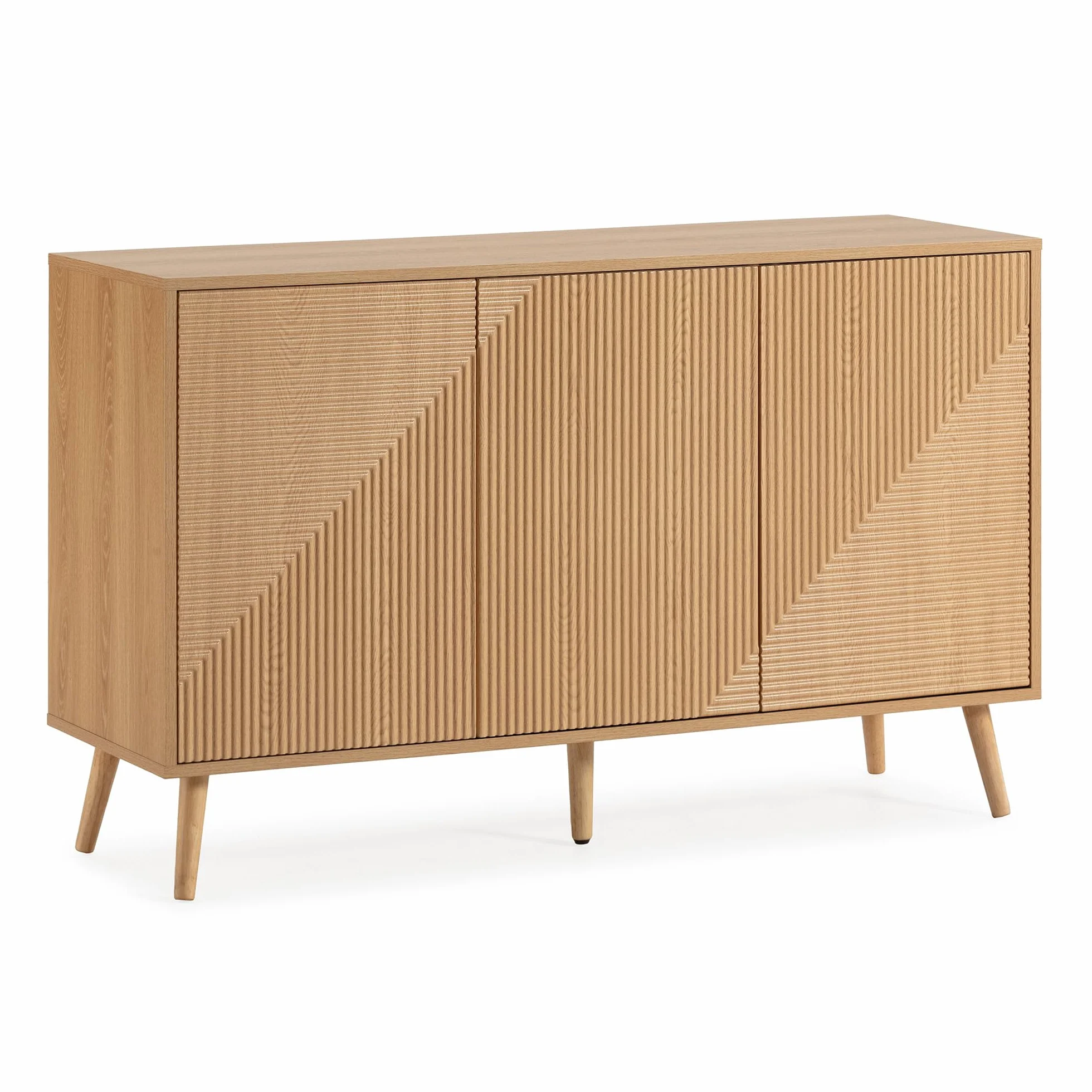 HOMN LIVING Aparador Telmo 3 Puertas Roble 120 cm