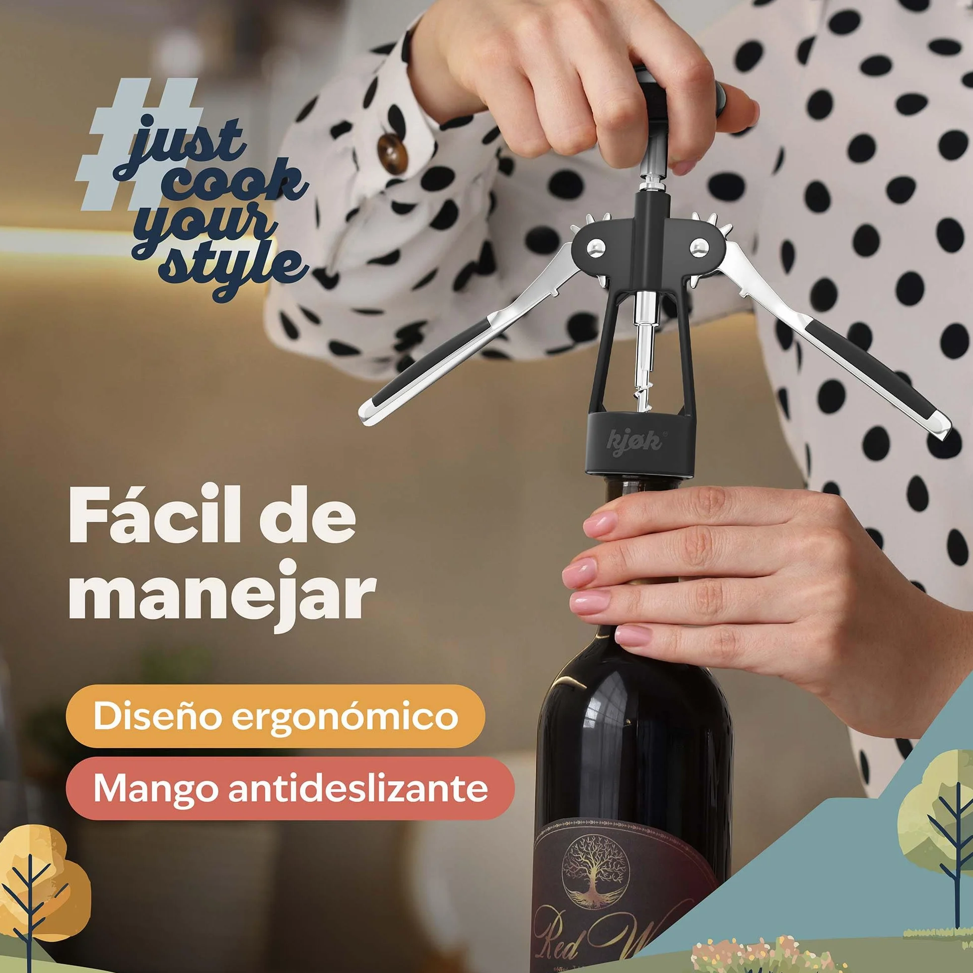 Sacacorchos Premium de Aleación de Zinc, Abridor de Botellas de Vino Multifuncional