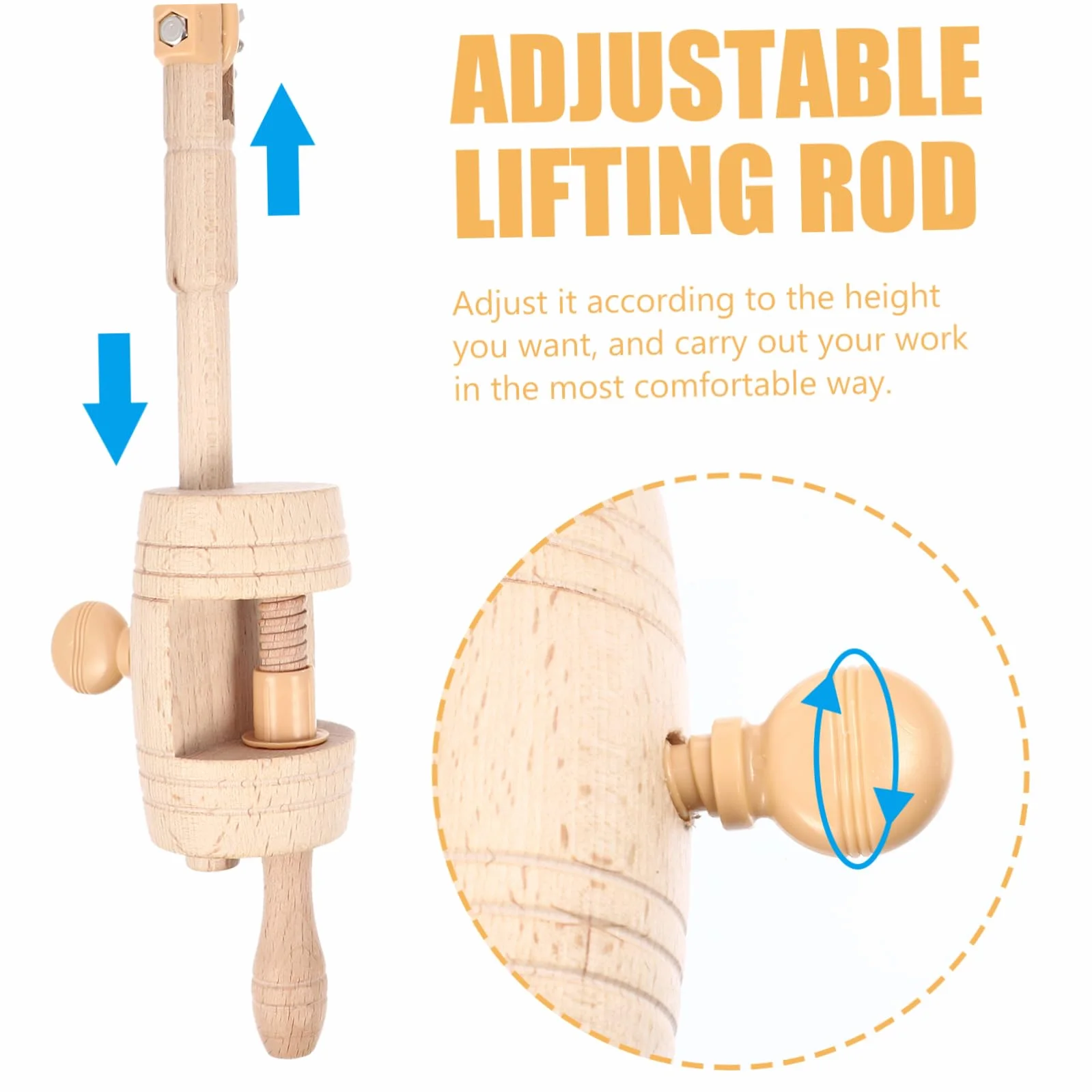 DOITOOL Bastidor de Bordado de Escritorio Estante de Punto de Cruz para Mesa de Madera Estante de Bordado Ajustable para Proyectos de Punto de Cruz Casa
