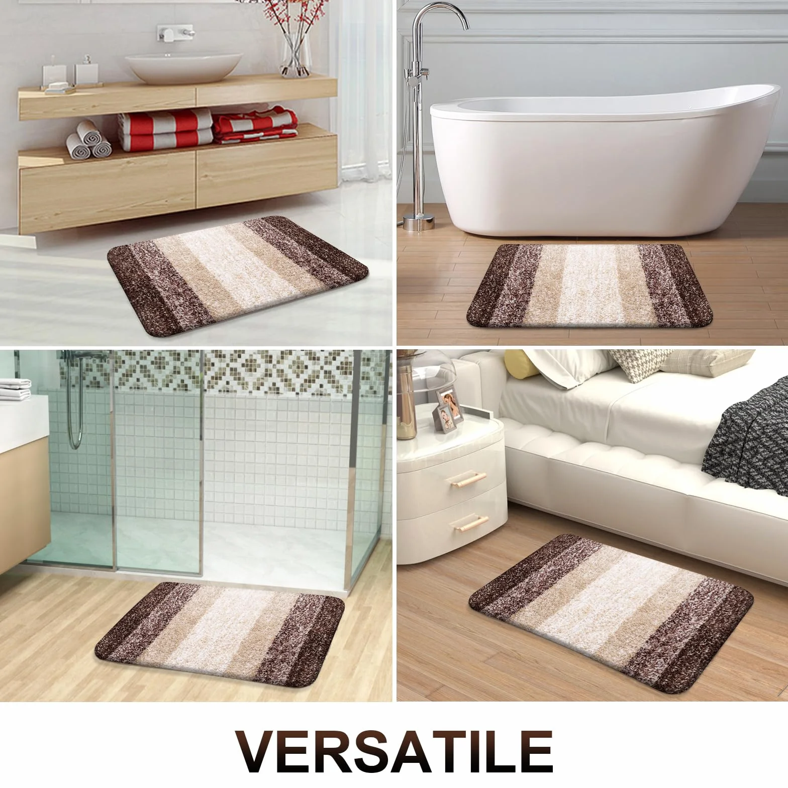 OLANLY Alfombras de baño de 59 x 20 Pulgadas, alfombras de baño de Microfibra Extra Suave y Absorbente, Parte Trasera de Goma, Secado rápido, Lavables a máquina, para Suelo de baño, bañera y Ducha