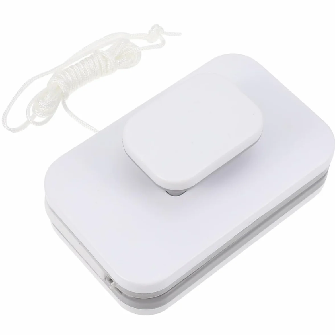 ERINGOGO Limpiacristales Magnético Doble Cara con Succión Fuerte Limpiador de Ventanas para Exteriores Accesorio de Limpieza para Cristales Cinta de Resistente y Paño Absorbente