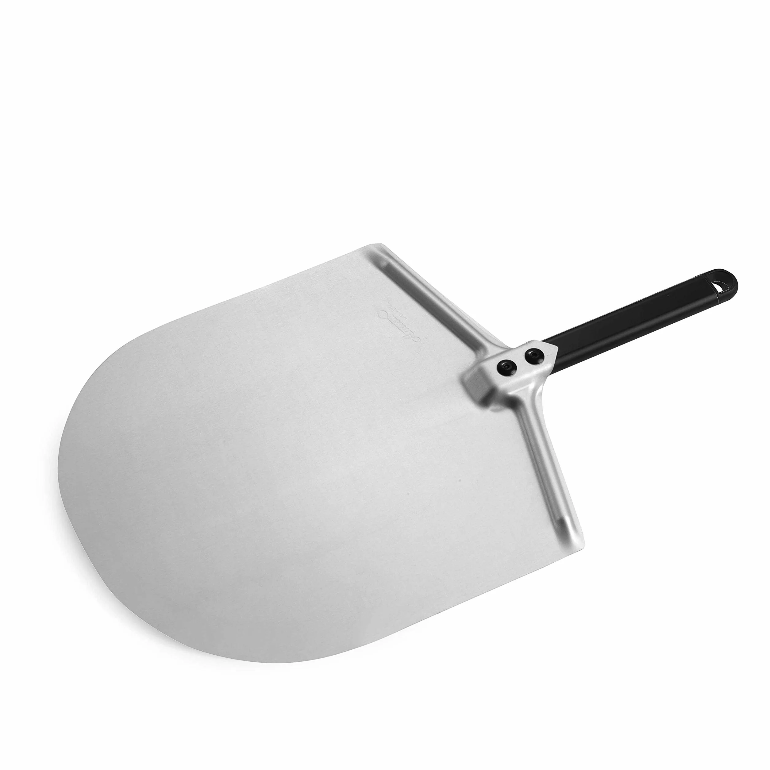 Gi.Metal Pala para pizza corta de aluminio anodizado (mango de 25 cm, cabeza de 30 cm) – Línea Amica, certificada para uso alimentario, ideal para el horno de casa, 100% Made in Italy