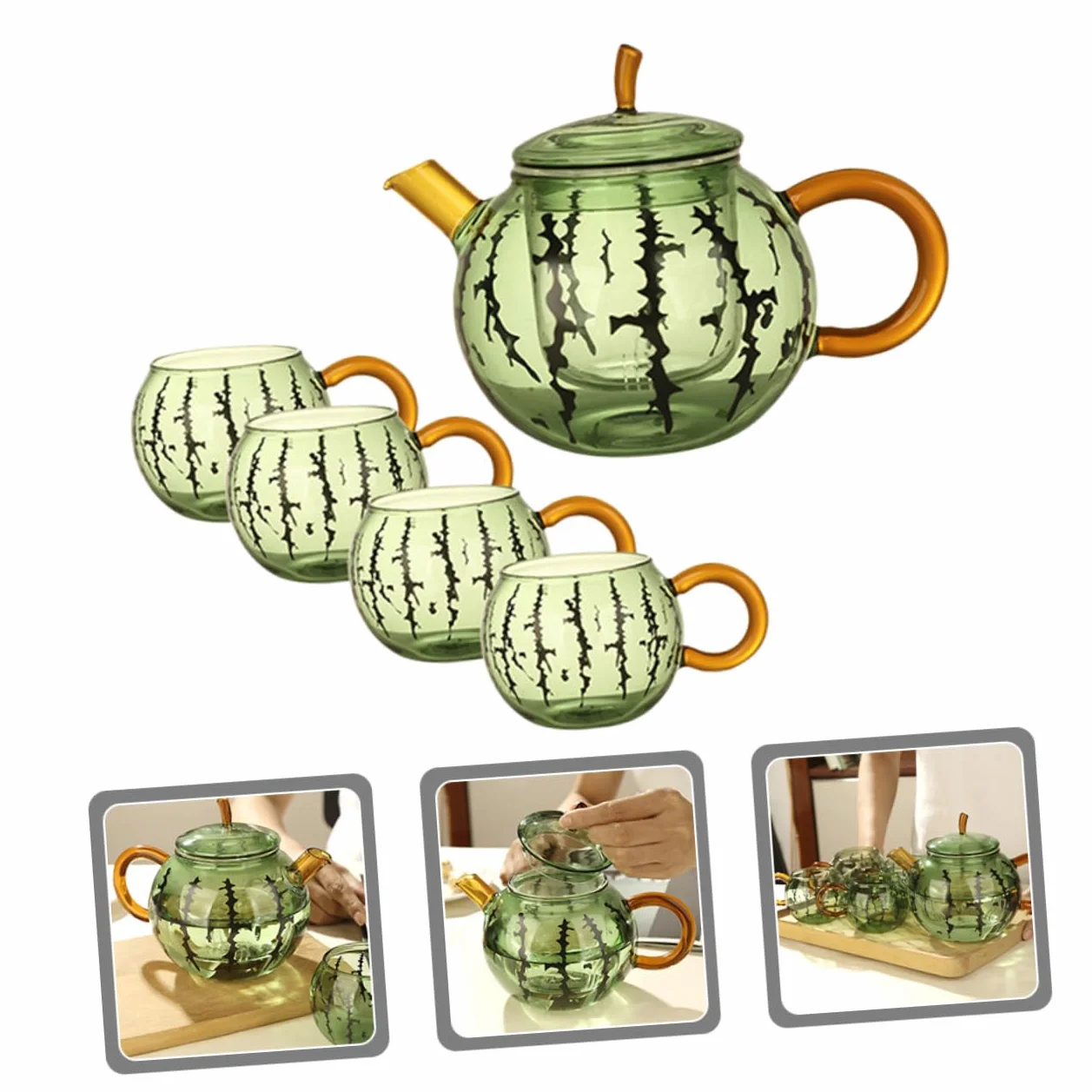 Cabilock Tetera De Cristal Pequeña y Práctica Ideal Para Té Suelto y Té En Bolsa
