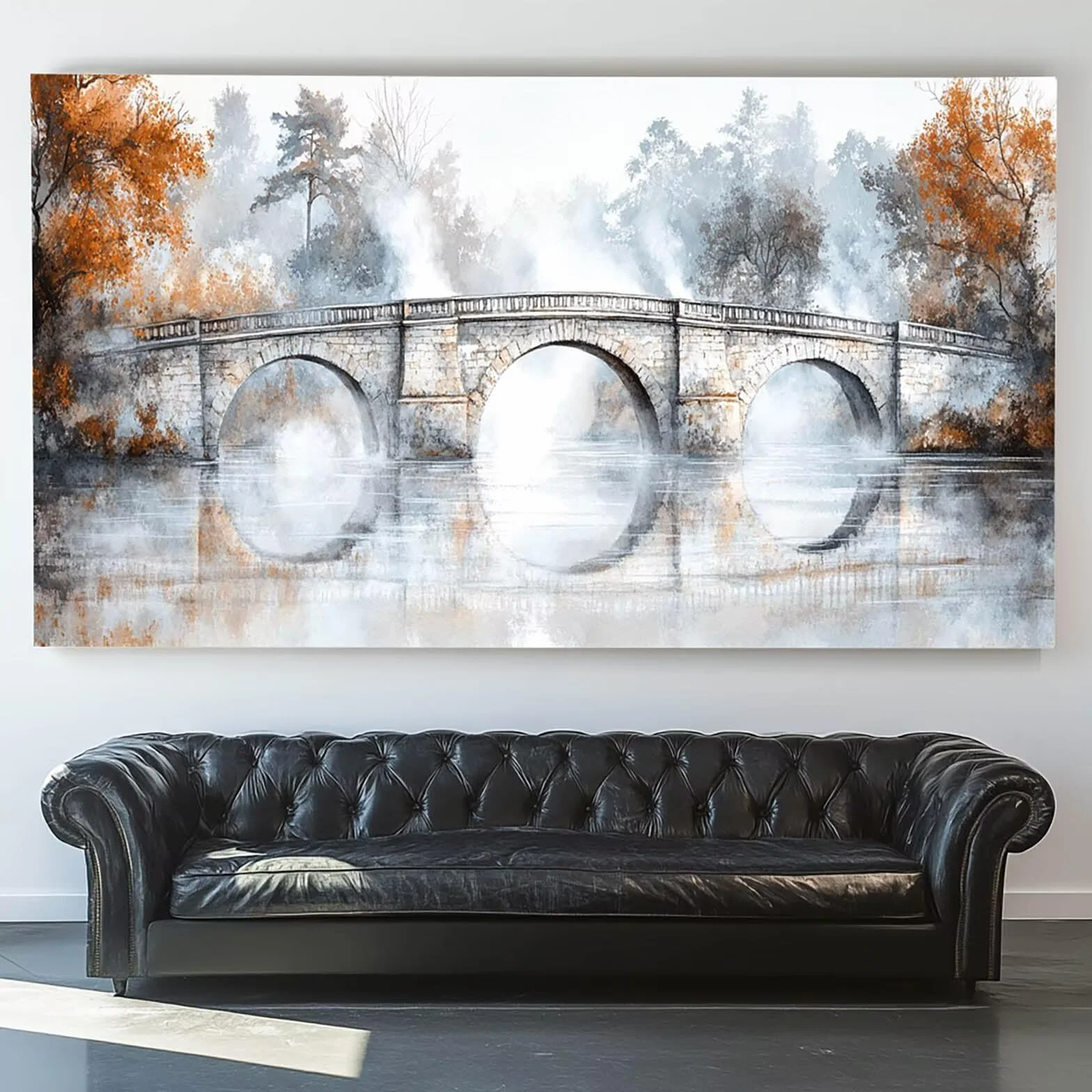 Pintar por Numeros Adultos Árbol, Pintar por Numeros Niños Kit Manualidades Adultos Puente Cuadros para Pintar por Numeros Pintura Acrílico, Cuadros Decorativos Regalos Para Mujer 80X160cm 7w-6-5