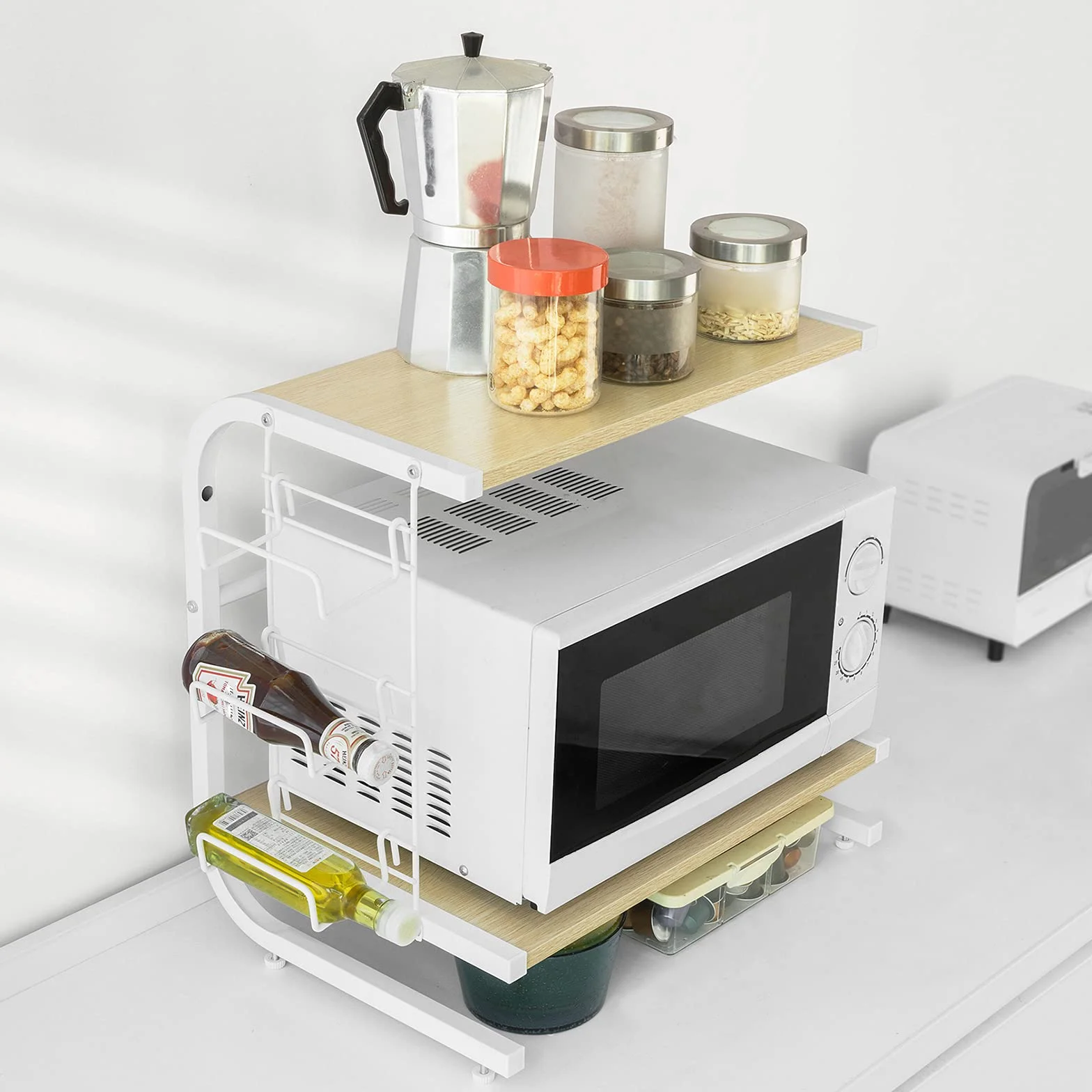 SoBuy FRG092-N,Soporte para microondas, Estante, estantería de Cocina, miniestante,ES