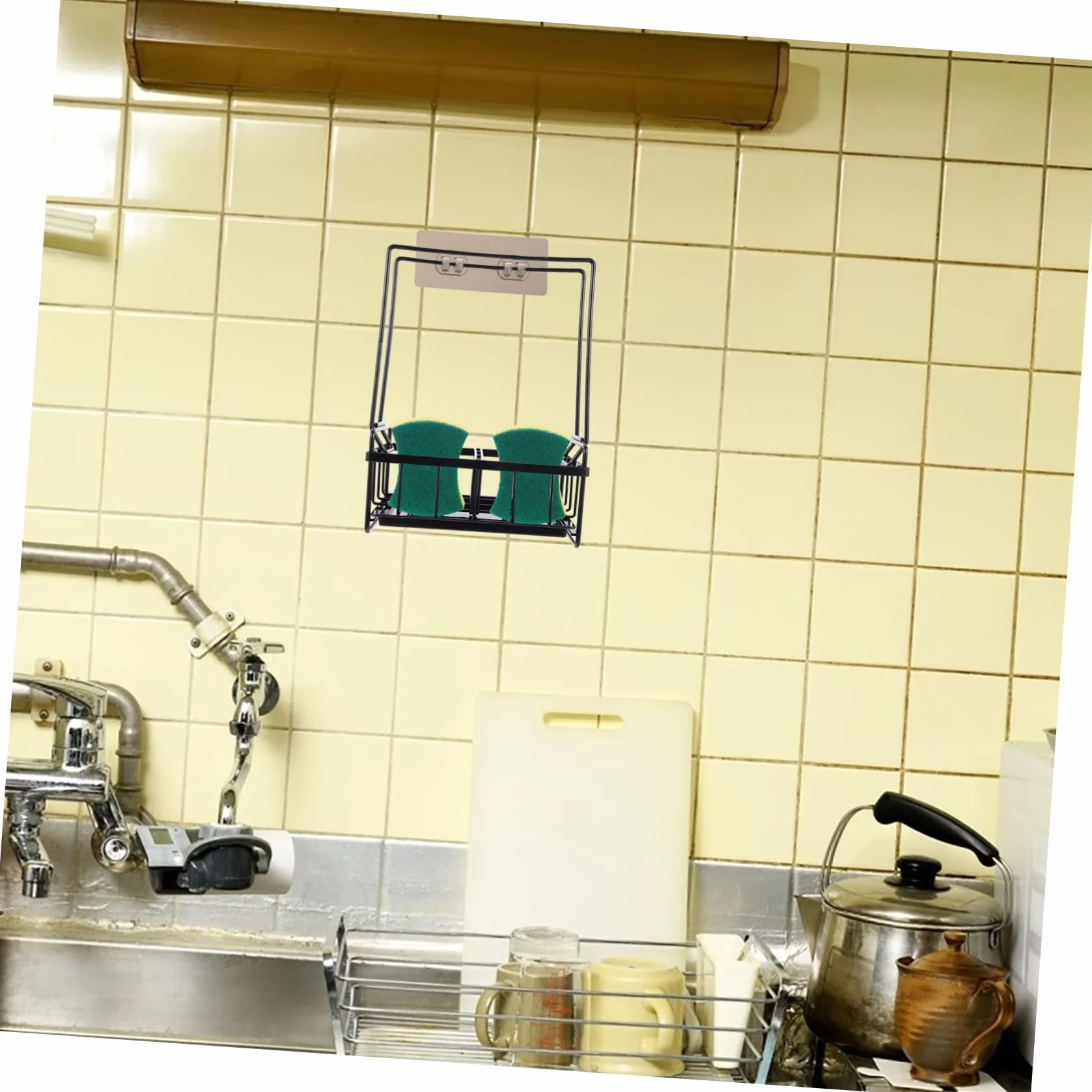 Cabilock Soporte para Esponjas De Cocina Estante De Almacenamiento Fregadero Organizador Multifuncional De Esponjas Rack Escurridor De Cocina Diseño Ecológico y Práctico