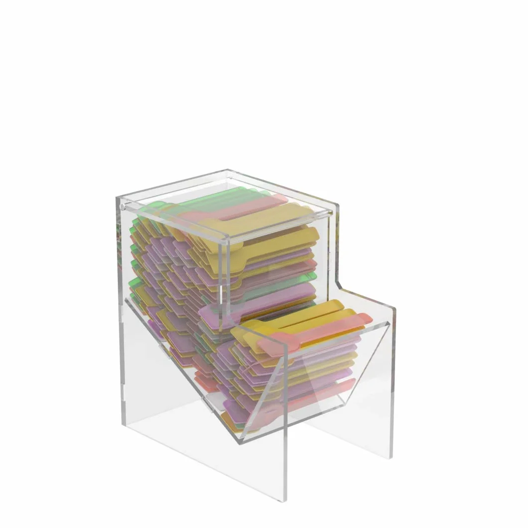 Danieli Store - Contenedor de Acrílico para Mostrador - Expositor Transparente para caramelos, cucharas y paletas para helados, porta té, caramelos masticables y dulces a granel