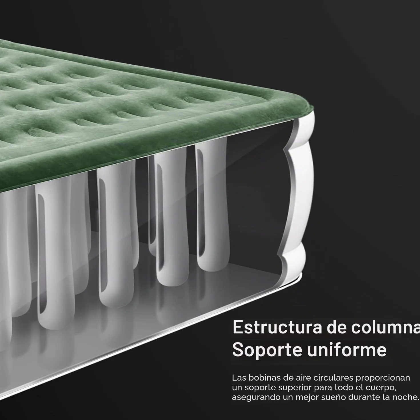 Zearna Colchón Hinchable,Cama Hinchable con Bomba de inflado incorporada Tan Solo 3 Minutos, Invitados o Uso en Casa, 203x152x40cm, Peso máximo:300KG, Cama Matrimonial (Queen 40cm)