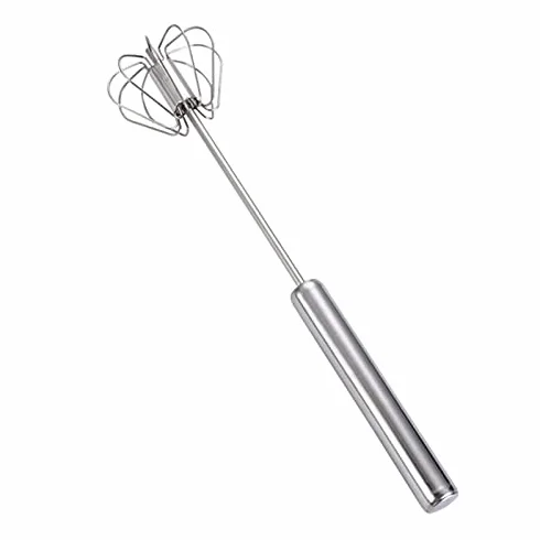 Batidor de Huevos Manual de Acero Inoxidable, Prensa para batir Crema, Varilla agitadora giratoria semiautomática para Cocina