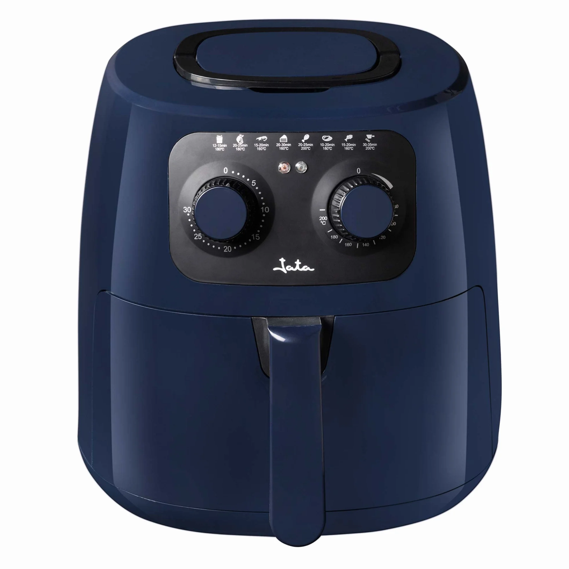 Jata JEFR1224 Freidora Aire Sin Aceite 4,2 litros, Air fryer Caliente con Temperatura máxima de 200°, Temporizador de 30 min., Cestillo y Rejilla antiadherentes, Fácil limpieza, Cocina sana, 1300 W