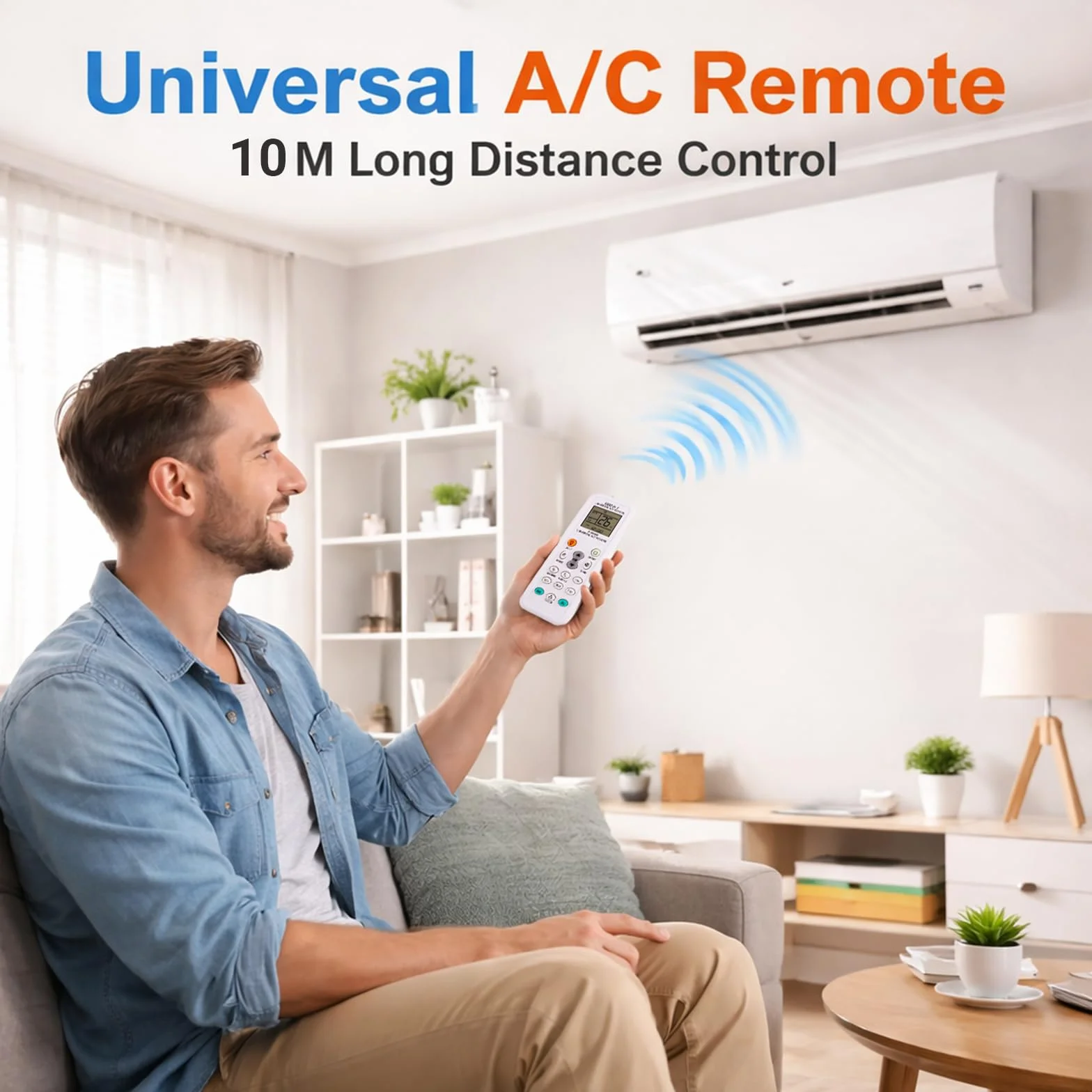 Mando Universal Aire Acondicionado K-1028E, Compatible con 1000 Marcas