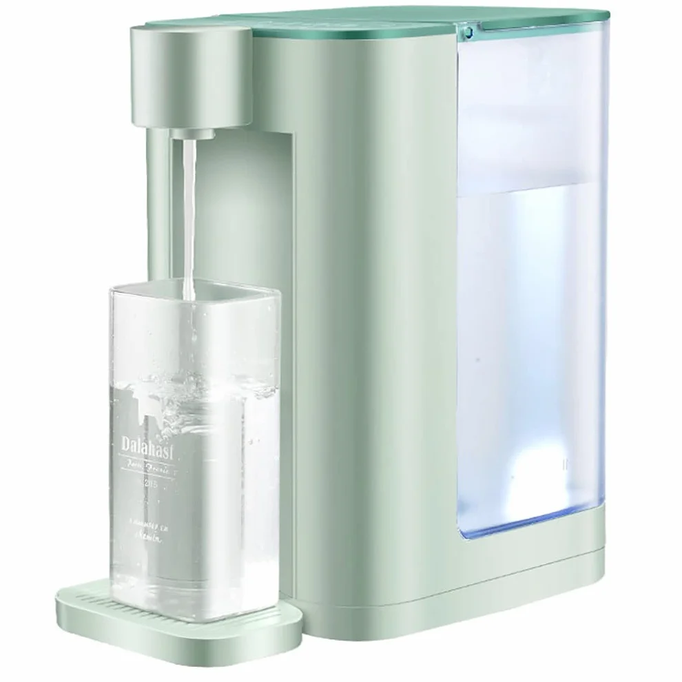 Dispensador de agua caliente instantánea, pequeña máquina de barra de té de temperatura constante de sobremesa, 3 segundos de calor instantáneo, panel táctil inteligente, control de temperatura de 5 p