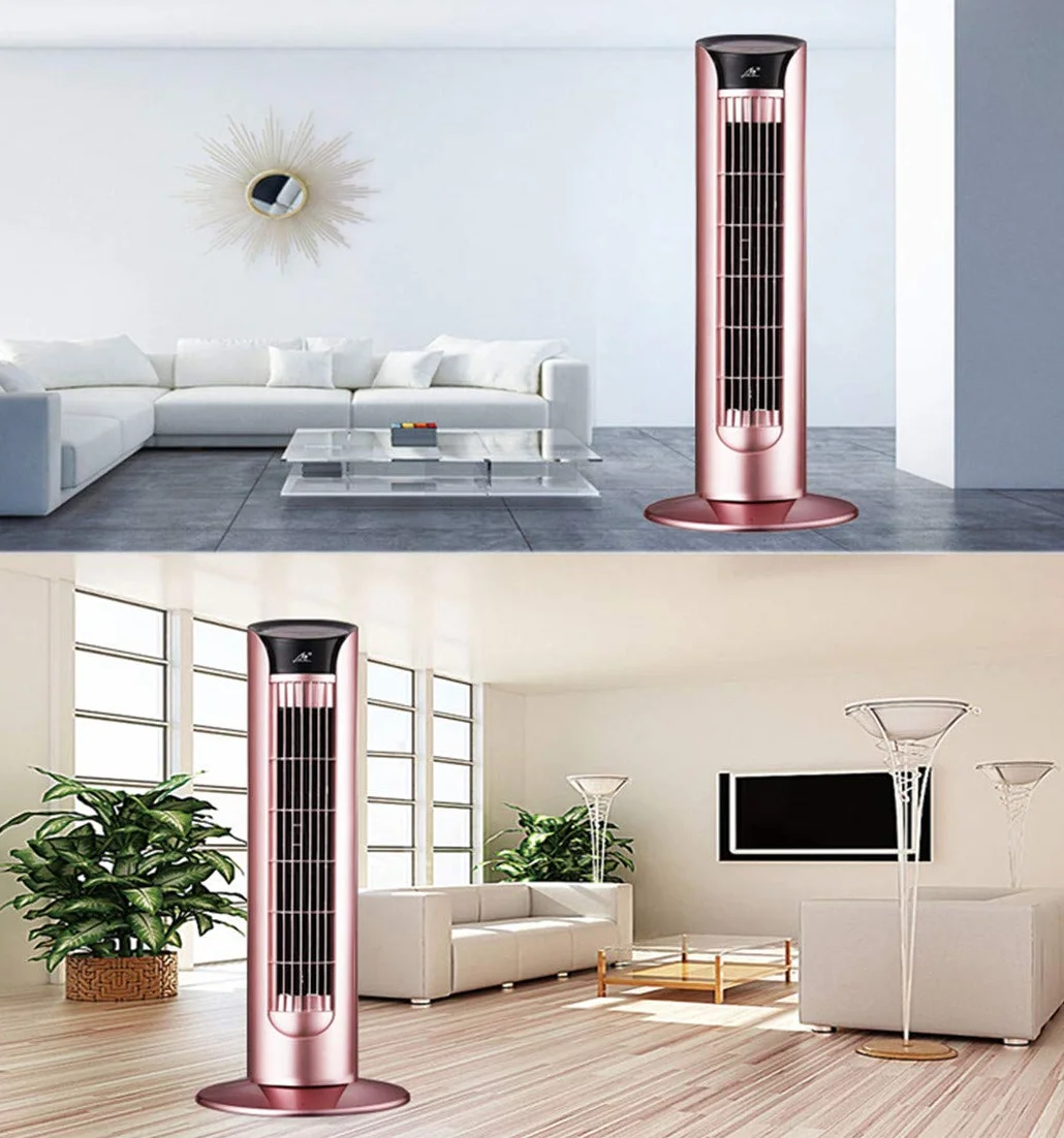 Ventilador De Torre Columna Vertical Oscilación 3 Velocidades Ventilación 3 Modos Estable Silencioso (Blanca)