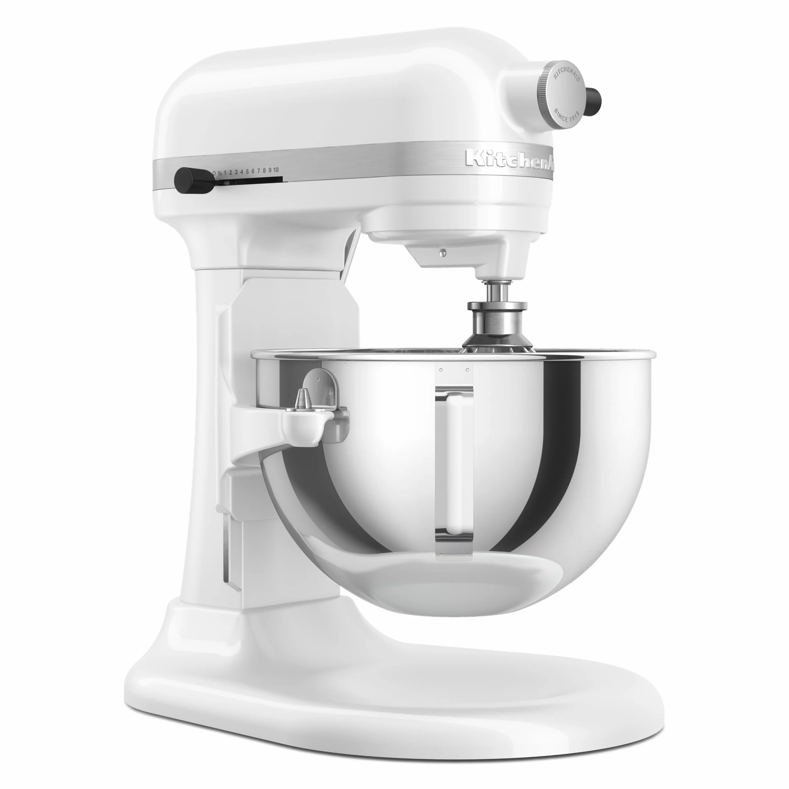 KitchenAid Batidora Amasadora Bowl-Lift 5.2L Heavy Duty, Cuerpo y Engranajes Metálicos, 11 Velocidades, Flex Edge, 67 Puntos de Contacto, Blanco