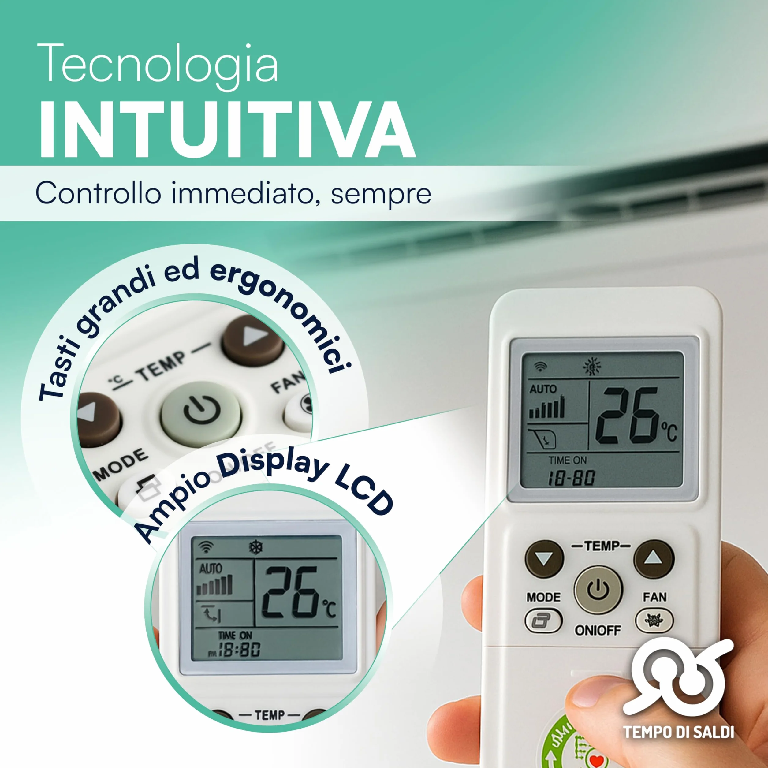 Mando a distancia universal para aire acondicionado con temporizador