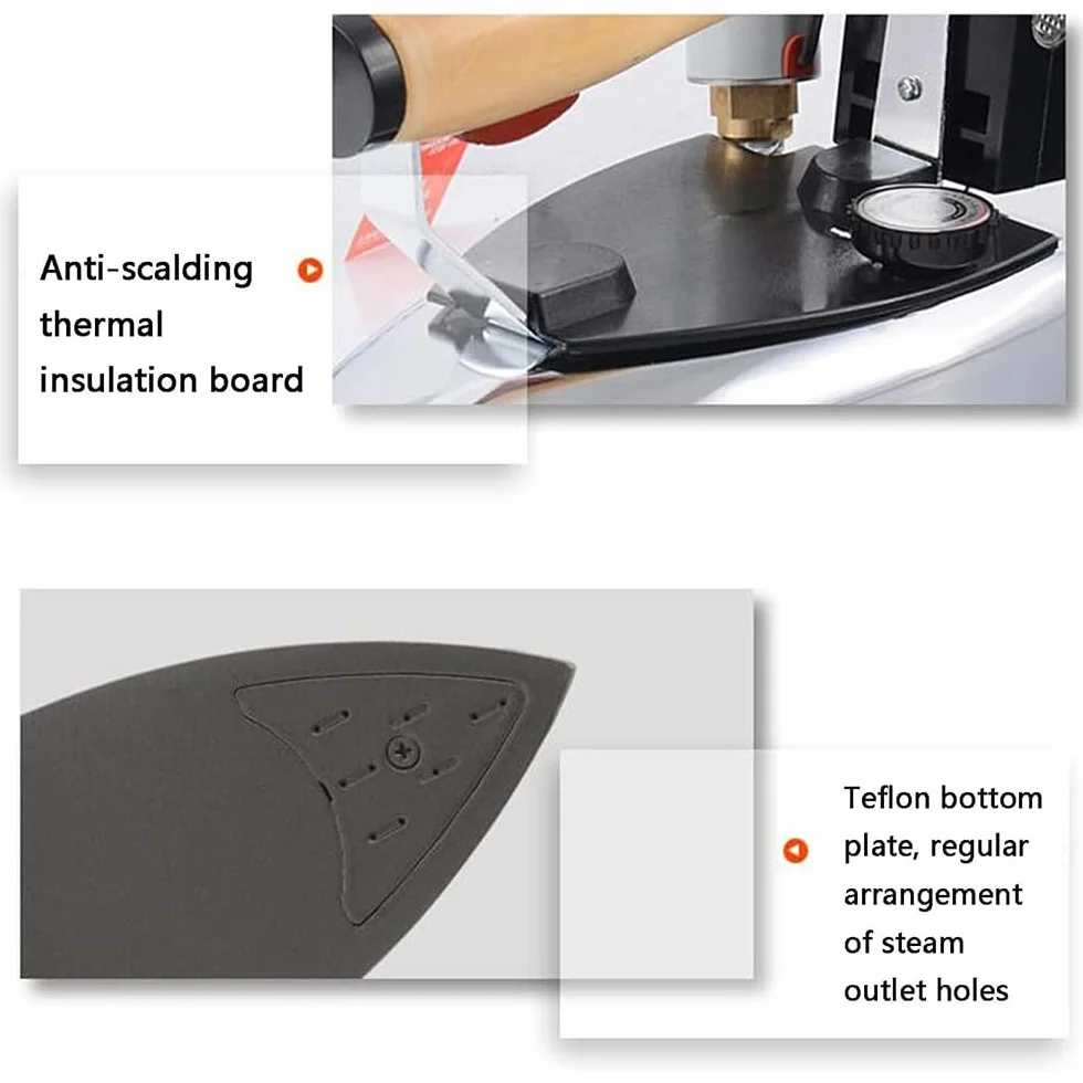 Plancha de vapor vertical de botella industrial con tanque de agua de 3 litros, plancha eléctrica de 1200 W para familias, tintorería, tiendas de ropa, prensa de vapor de ajuste de temperatura de 6