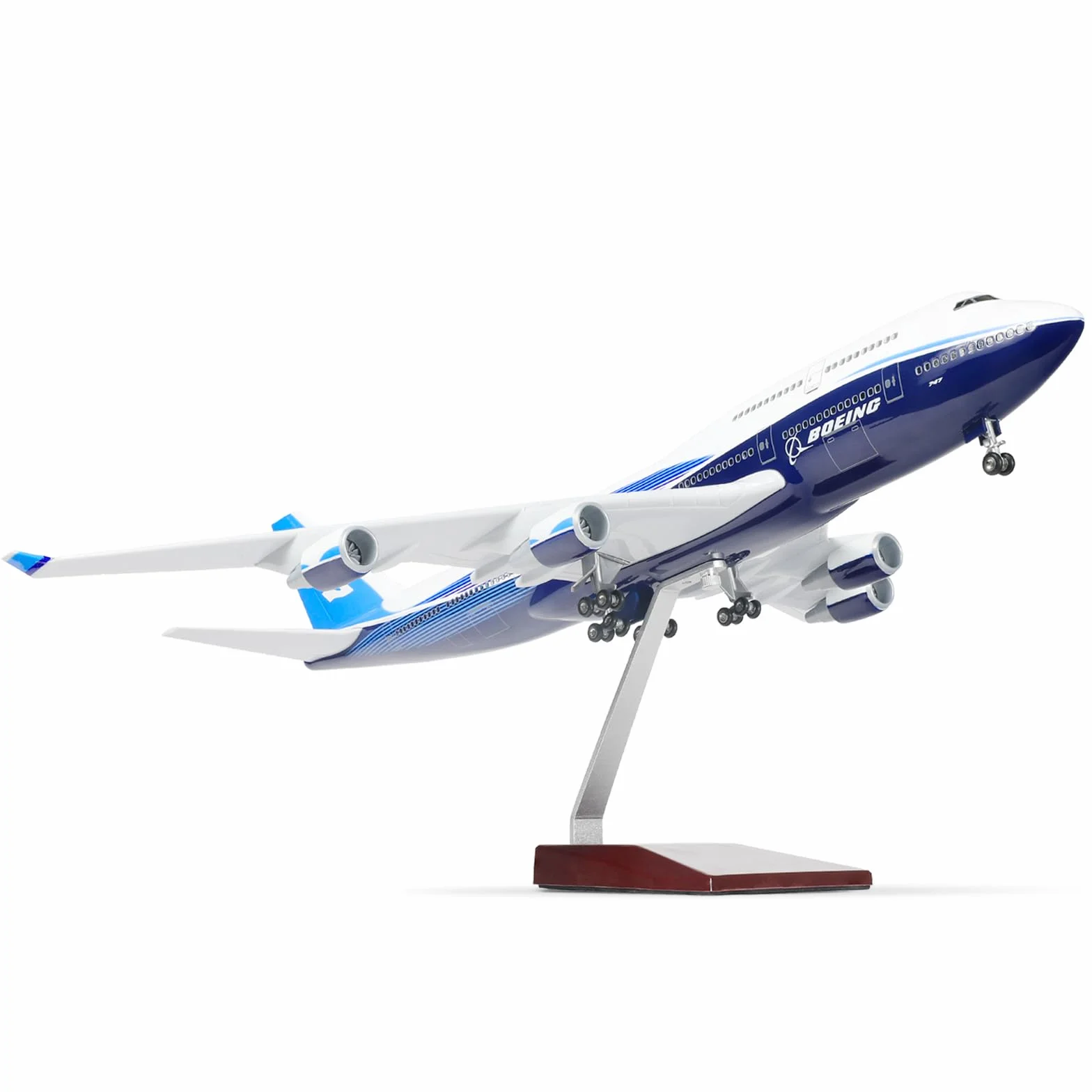 747 Prototipo 1/160 modelo de avión grande -17 pulgadas (largo) Boeing 747 El modelo de avión -Cast para modelo adulto 747 con soporte para entusiastas de la aviación Regalos o Displaydek