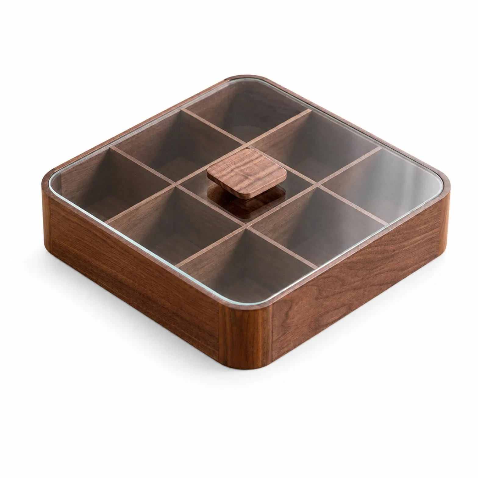 Caja con Tapa Vidrio Compacto Caja Organizadora con Divisiones Versátil Organizador para Aficionados l Té, Style to 1