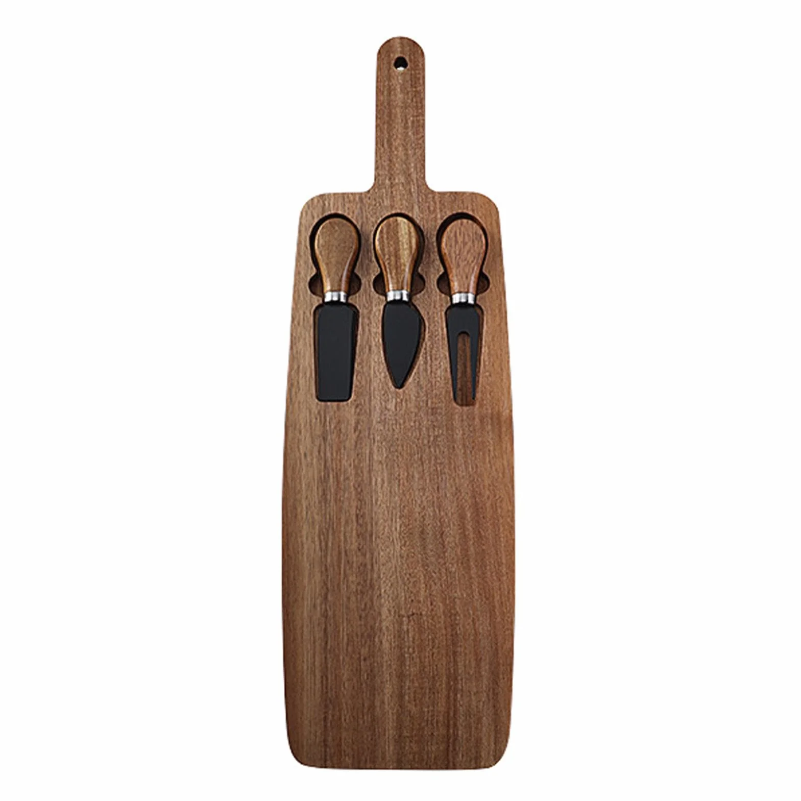 Juego de tablas de queso de madera con asas para cortar cocina y embutidos