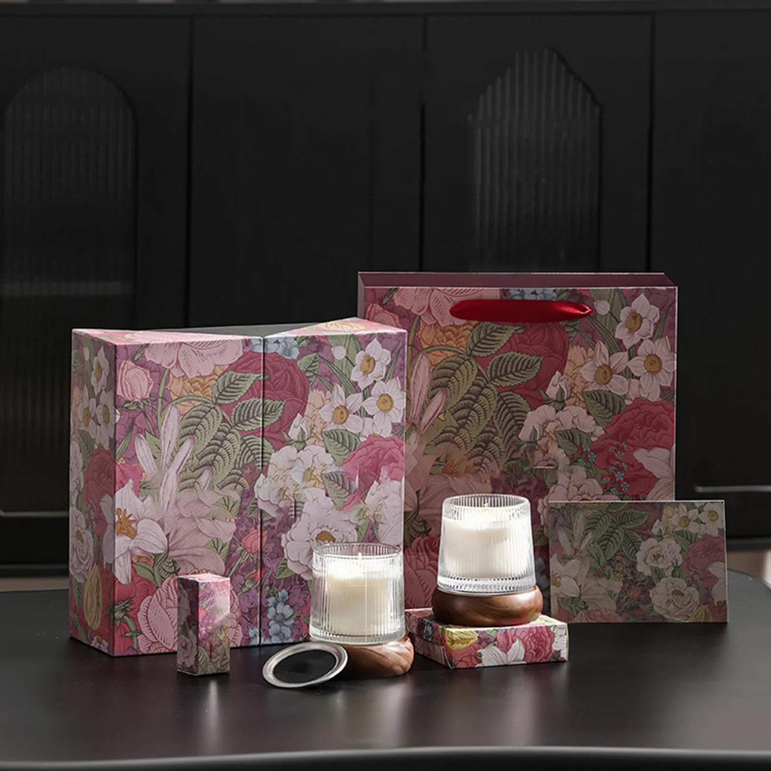 Juego de Velas con Tarjeta Decorativa para Ambientación del Hogar | Velas en Frasco Aromáticas para Mujeres para salón, dormitorio, baño, spa, momentos de relax, celebraciones, regalo