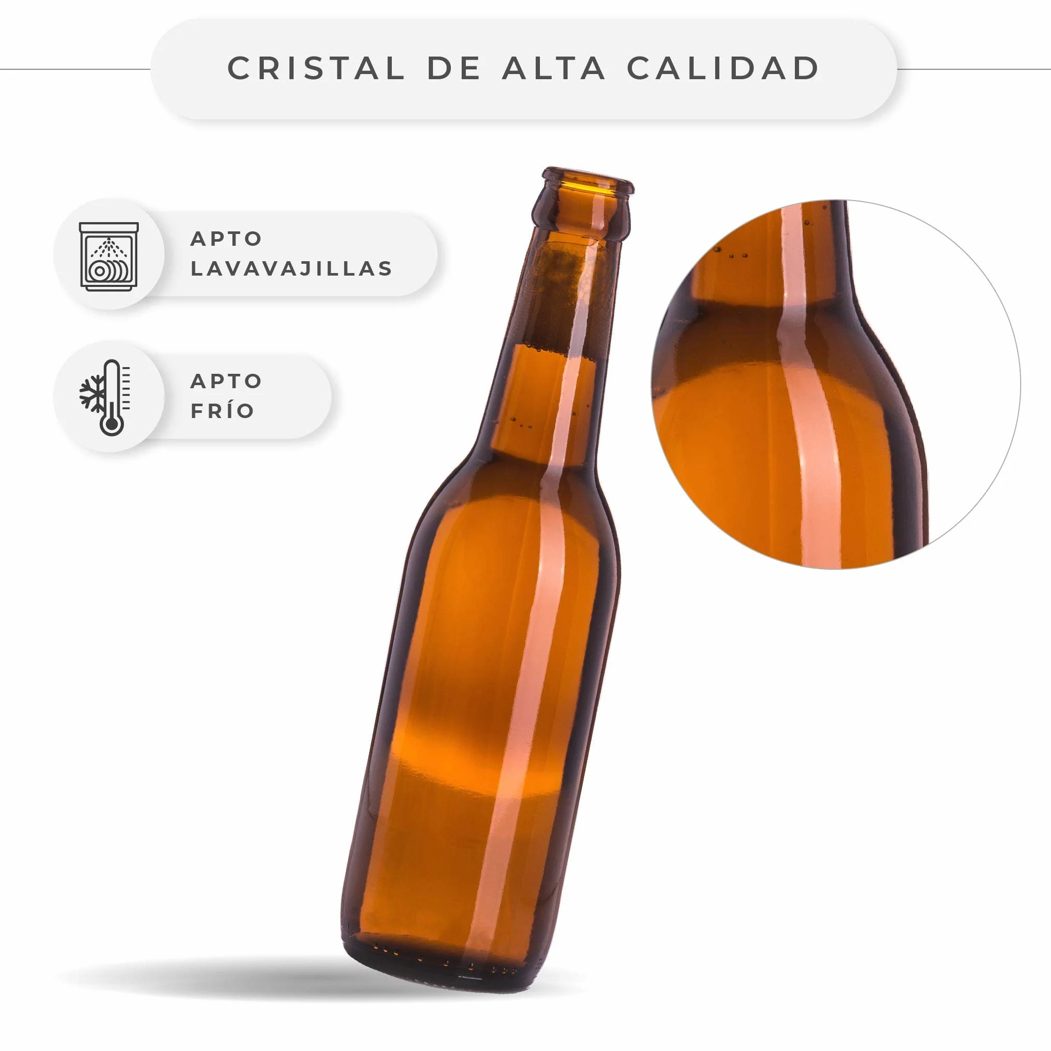 Botellas vacias de cerveza 33cl reutilizables con chapa incluidas | kit 20 botellines y 200 chapas para elaborar cervezas artesana | Pack de botella elaboracion artesanal en casa
