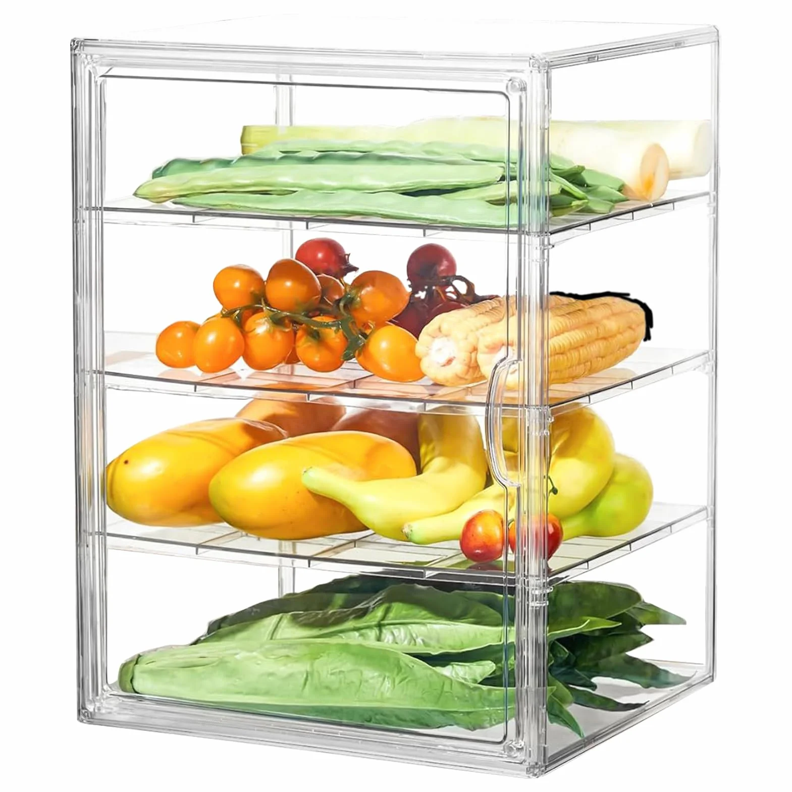 Transparente Exhibidor De Postres De 4 Niveles Con | Recipientes Herméticos Alimentos Cocina Despensa Hogar Pan Bocadillo