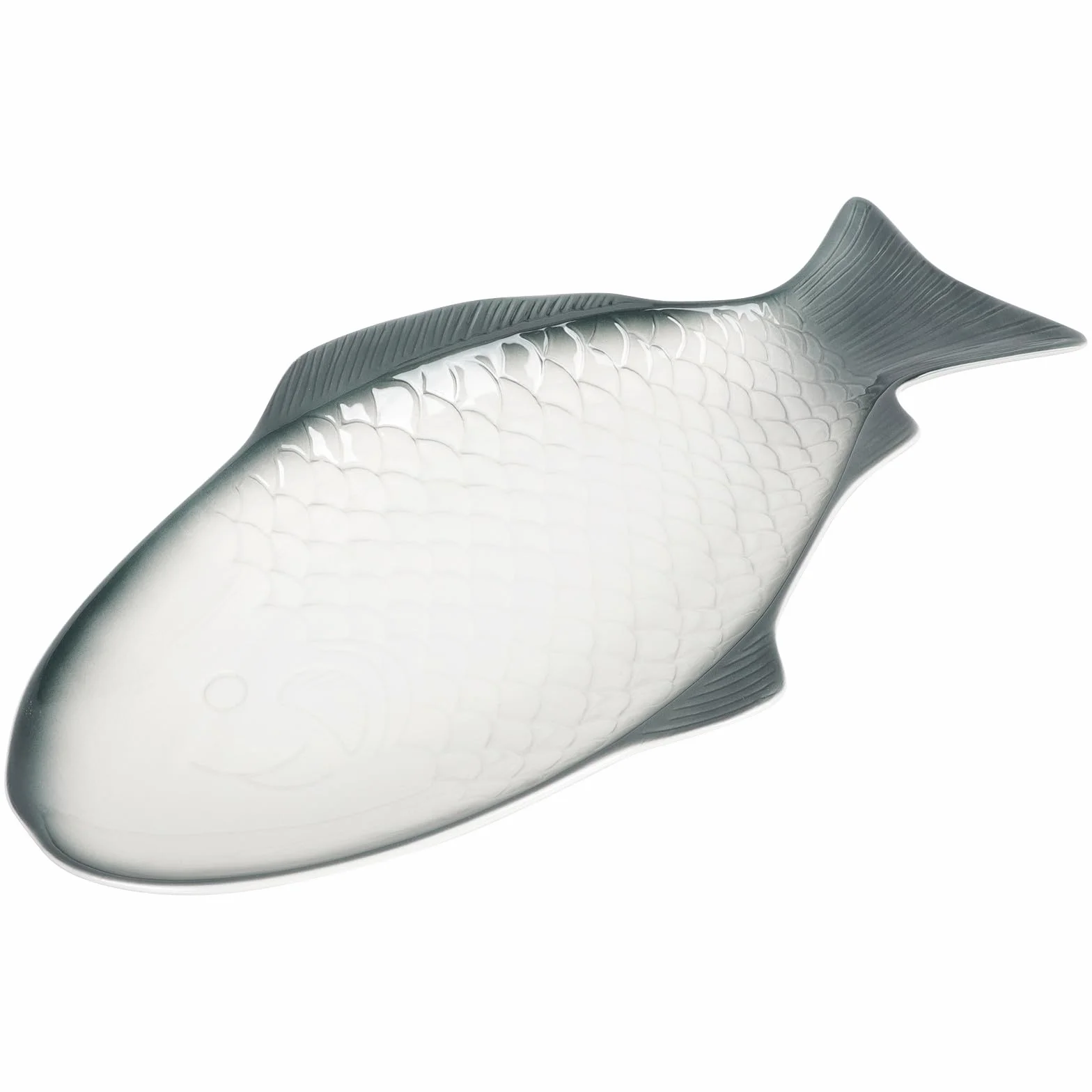 ifundom Bandeja de Pescado Cerámica Verde Oscuro 15 Pulgadas para Cocinar al Vapor y Servir en Cocina Profesional