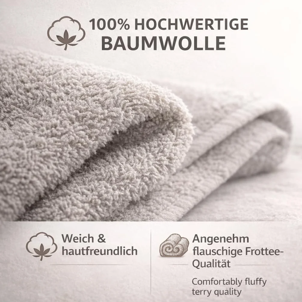 Betz Toalla de baño XXL Palermo 100% algodón 100x200 cm Gris Piedra