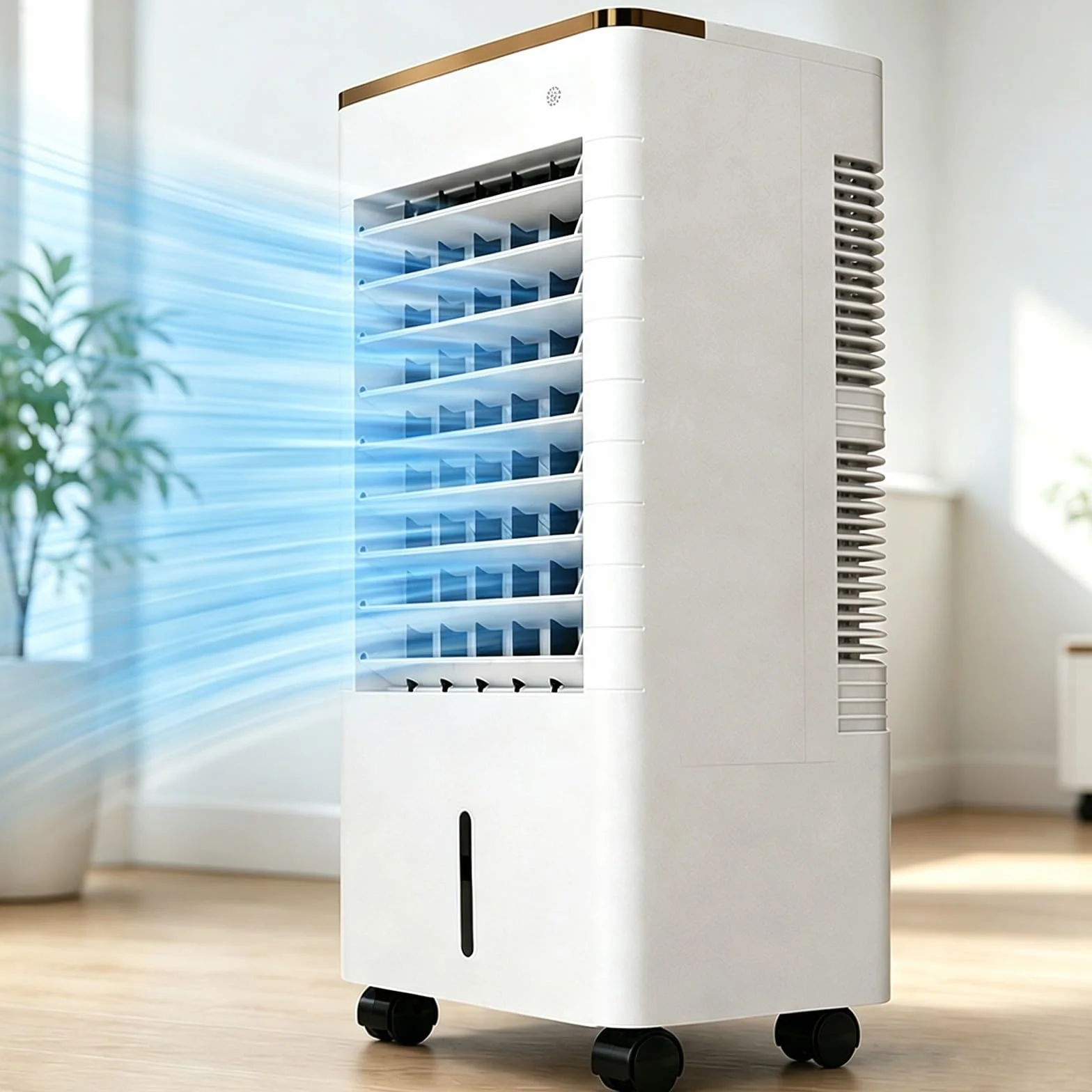 Climatizador Evaporativo con Depósito de Agua y Control Remoto para Dormitorio y Oficina