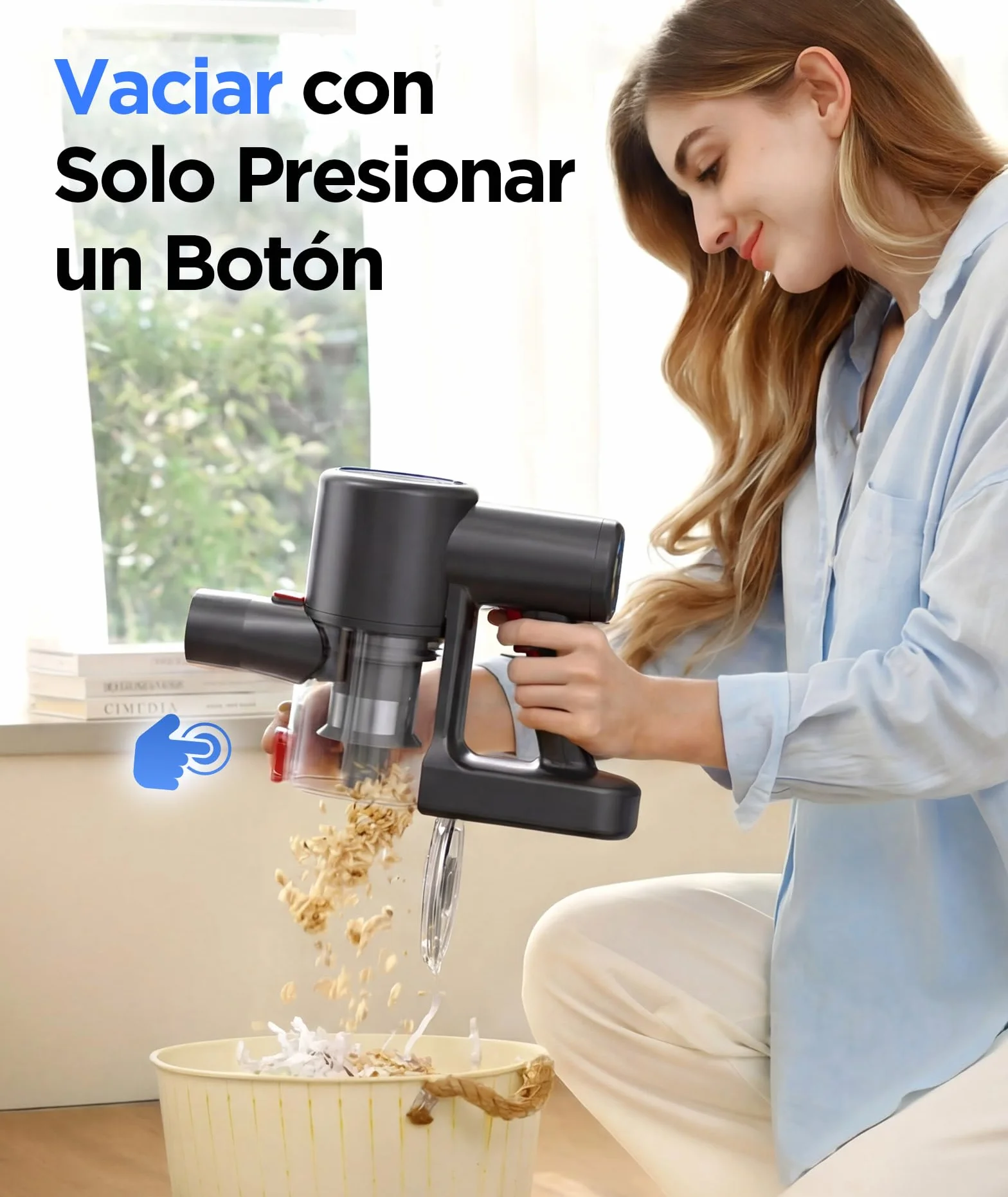VersLife Aspiradora sin Cable 40KPA 500W Z8 Escoba Inalámbrica con Pantalla LED 45 Min Autonomía