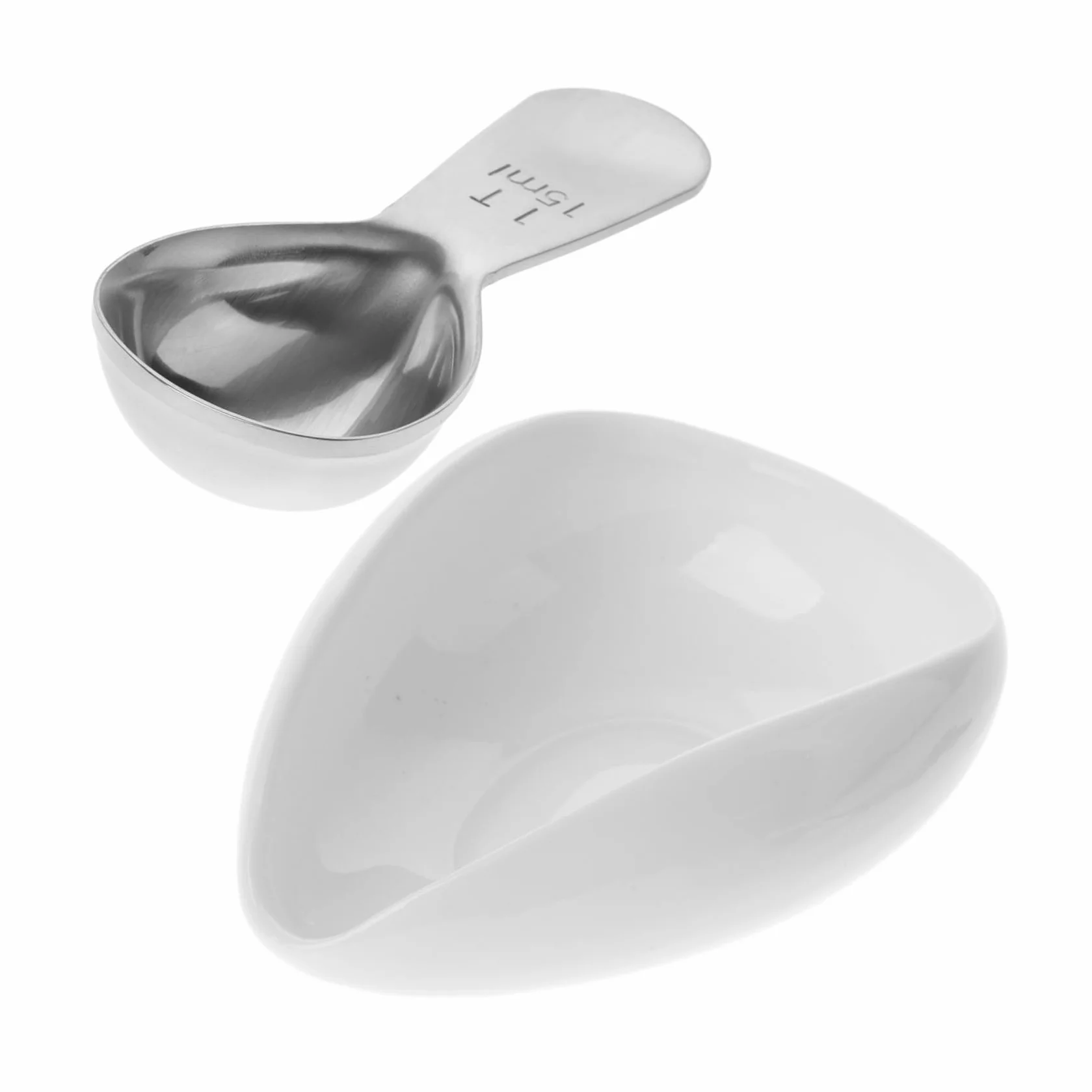 PRETYZOOM 4juegos Tazón y Cucharas Medidoras De Cerámica para Café Accesorios De Café Bandeja para y Dosis De para Casa Cucharita