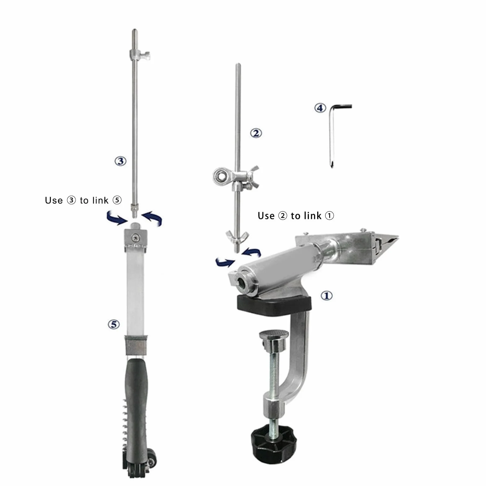 Luocute Kit de Afilado Profesional con Caja de Almacenamiento, Rotación de Flip de 360 Grados Angle de ángulo Fijo Clip de Cocina Chef Cutter Skinter Herramienta