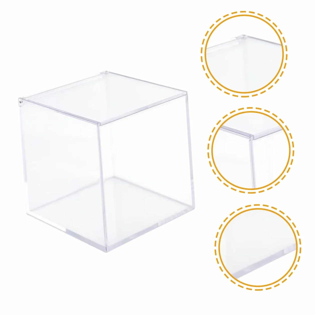 Caja de Acrílico Transparente para Cápsulas de Café Tapa | Formato Cuadrado de Sobremesa, Diseño Portátil y Estable, Apta para Joyas y Bolsitas de Té
