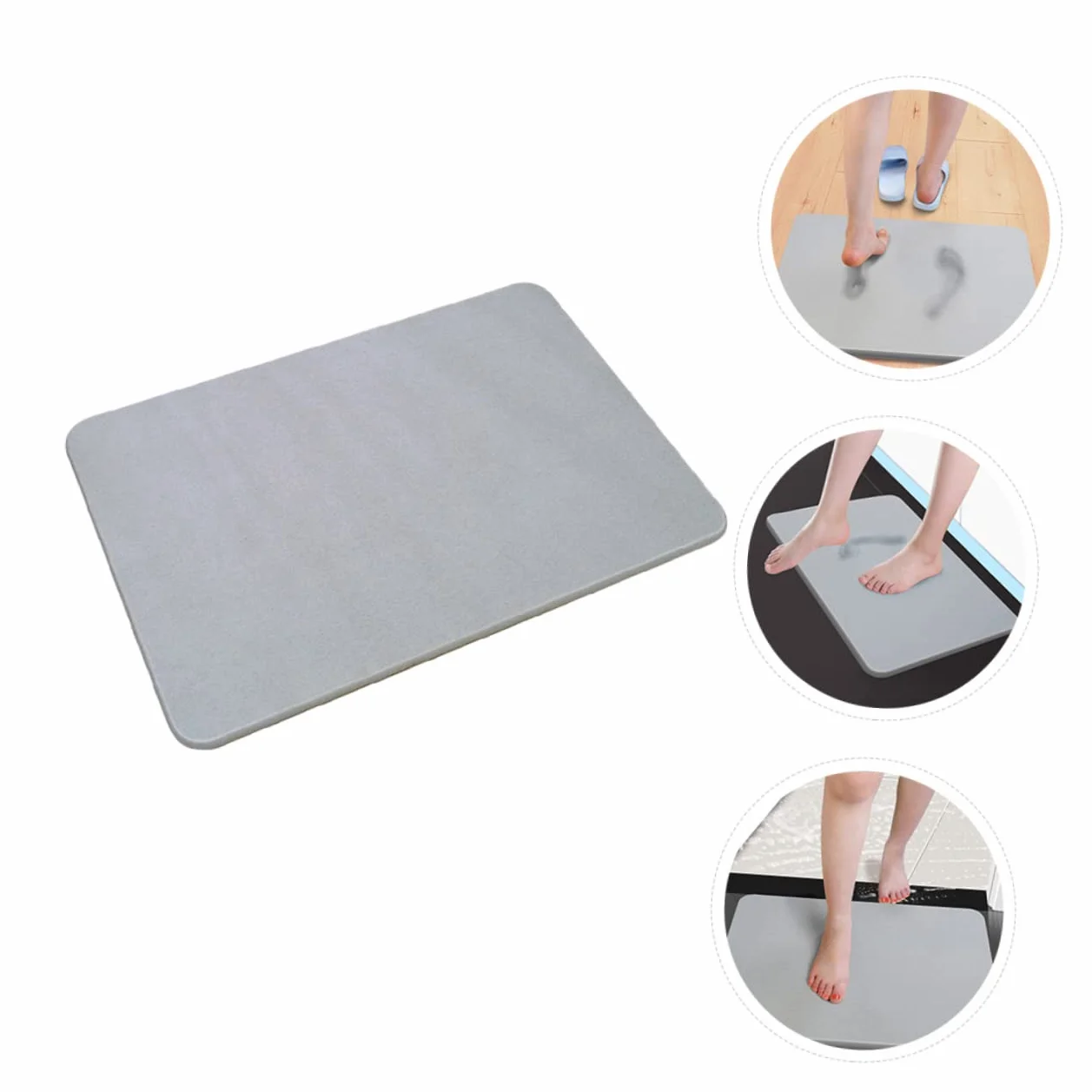 Cabilock Alfombra Antideslizante Alfombra De Ducha Alfombras De Baño para Bañera Esteras De Espuma Alfombra+Puerta+Exterior+Exterior Barro De Diatomeas Esponja Lujo Ligero