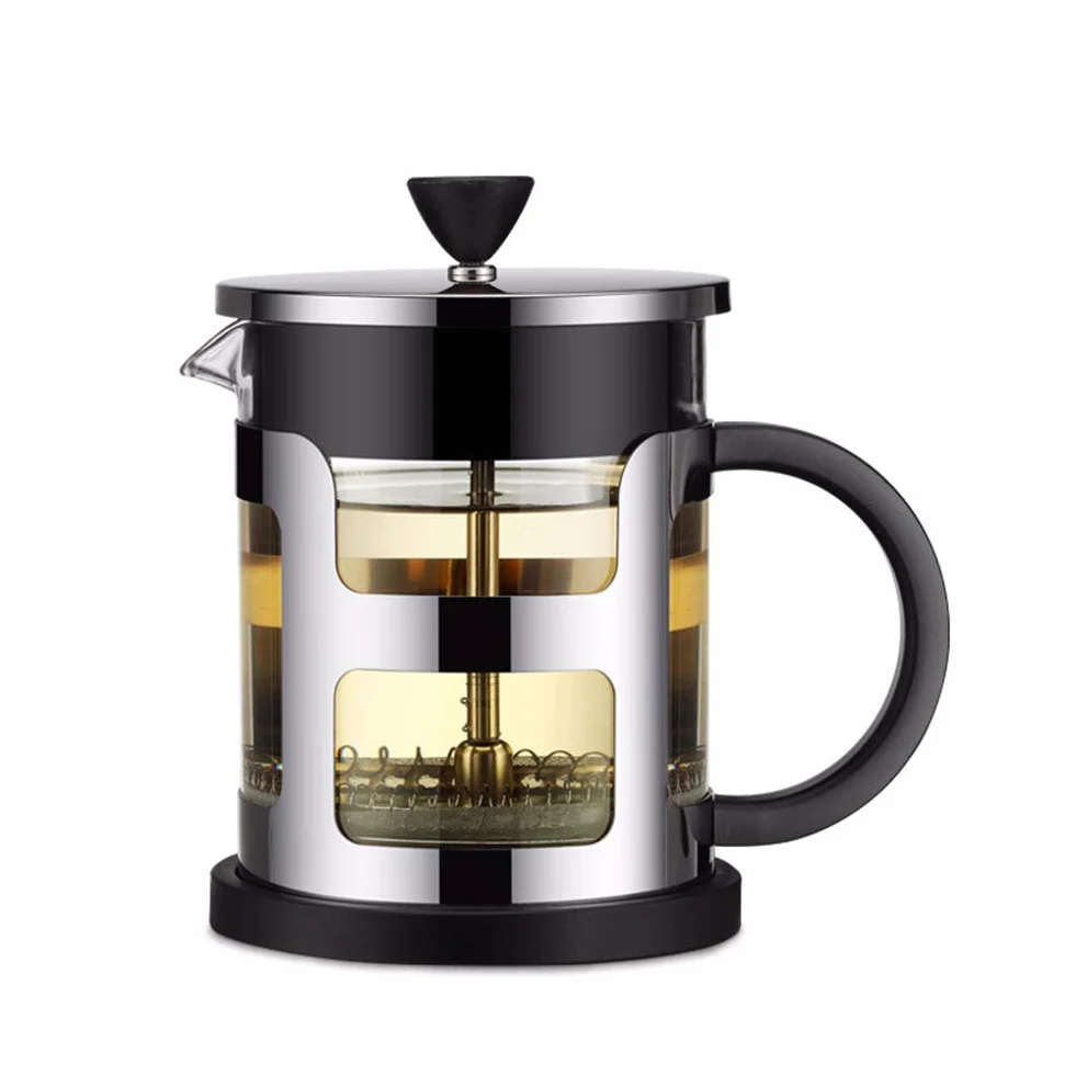 LIDS Cafetera Portátil Prensa Francesa Cafetera, Olla De Prensa De Café De Vidrio De Borosilicato, Hervidor De Café Espesado Resistente Al Calor para Té Pote De La Cafetera del Filtro (600ml)