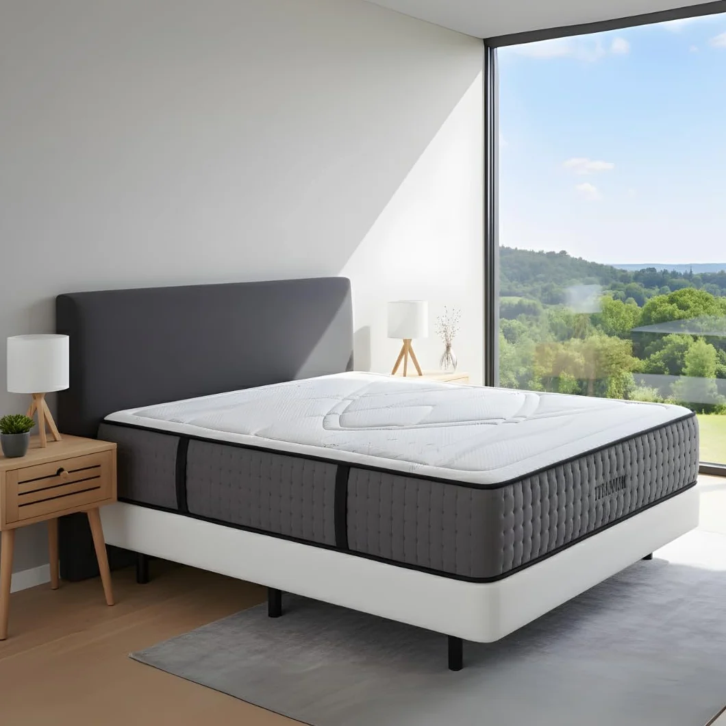Moisury® Colchón Viscoelástico 150x190 Premium – Firmeza Alta 30 CM Altura – Colchón Ortopédico Titán – Alivio de Espalda y Alineación de Columna – Transpirable Antialérgico Ergonómico