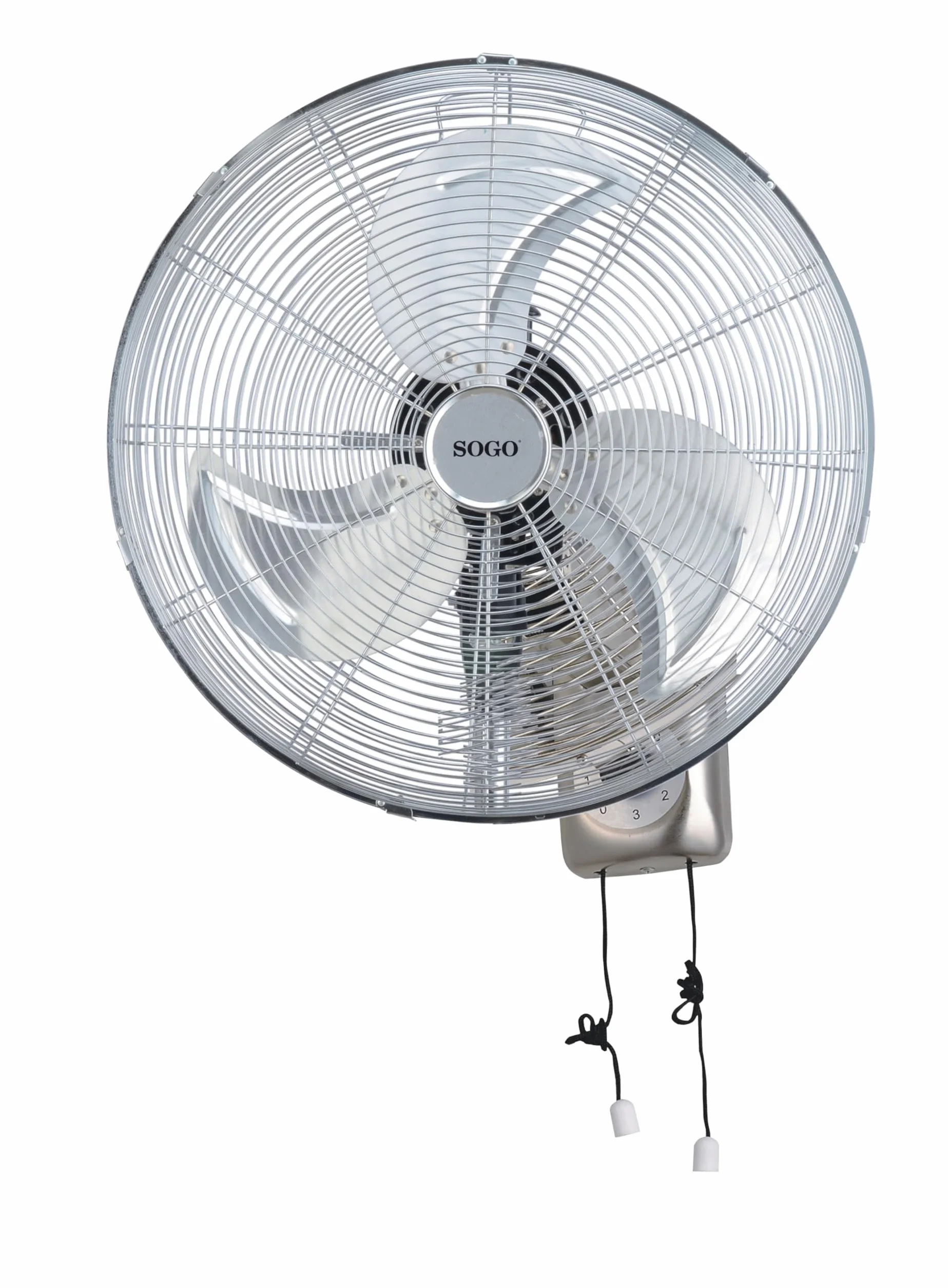 SOGO Ventilador Industrial de Pared Ø45cm|18" con Función de Oscilación, Motor Potente e Inclinación Ajustable, Aspas de Metal Aluminio, Control con Cuerda, 150W