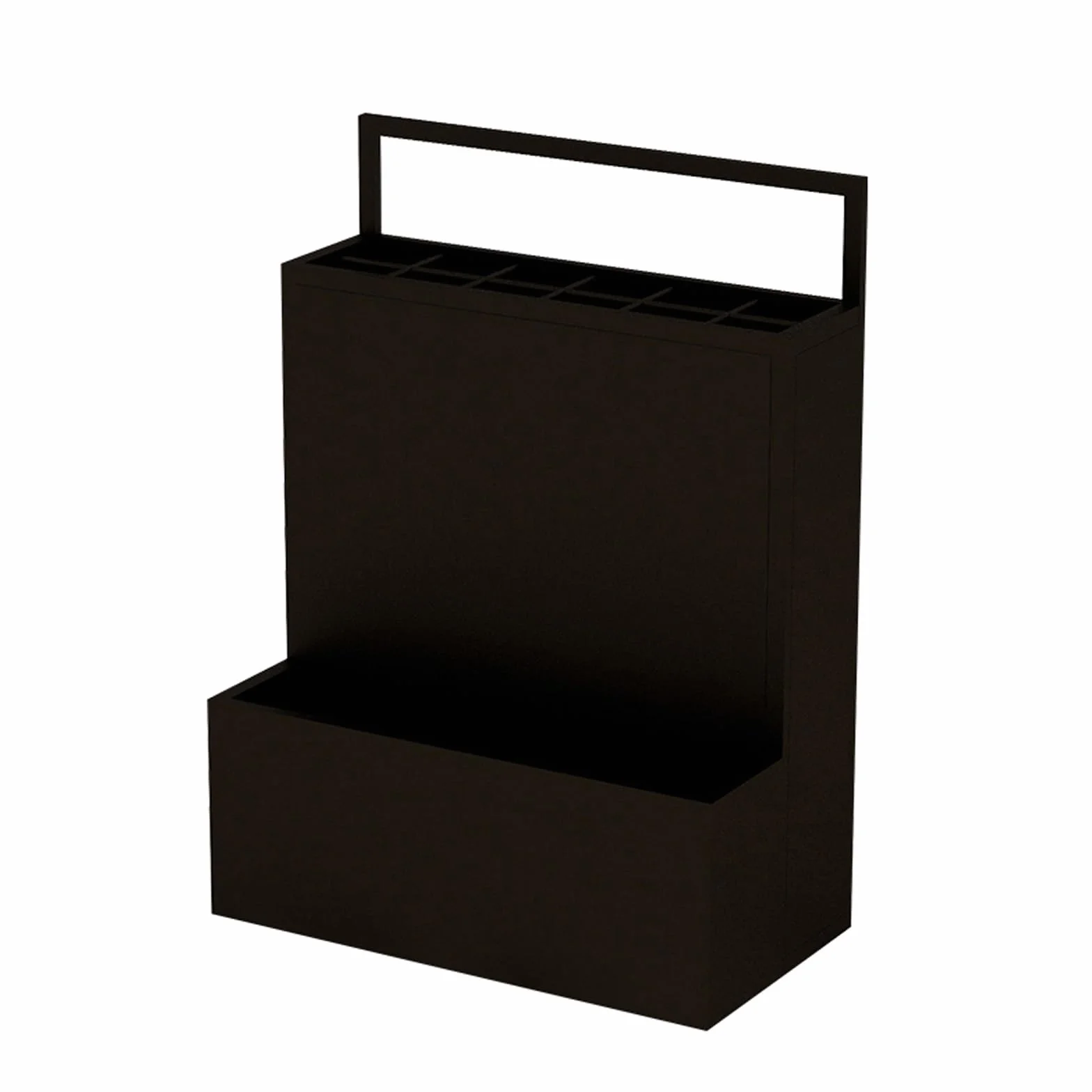 SEIFE Paragüero metálico de gran capacidad para uso comercial, con capacidad para 30 paraguas, de doble capa, ideal para entrada interior, hotel, oficina y hogar(Black)