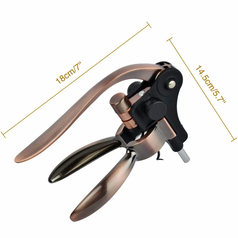 Sacacorchos de vino profesional, palanca manual ergonómica, estilo conejo